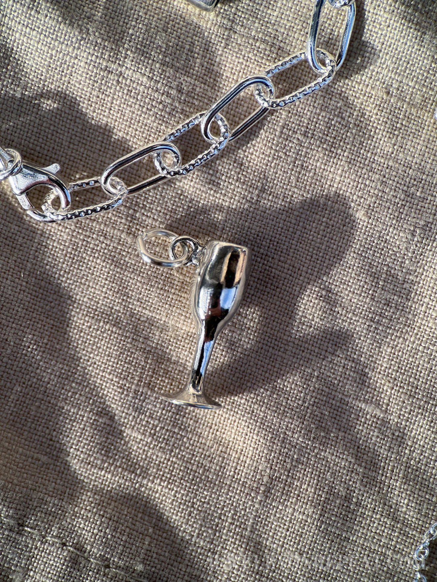 Favorite Drink Charm Pendant in Solid Sterling Silver