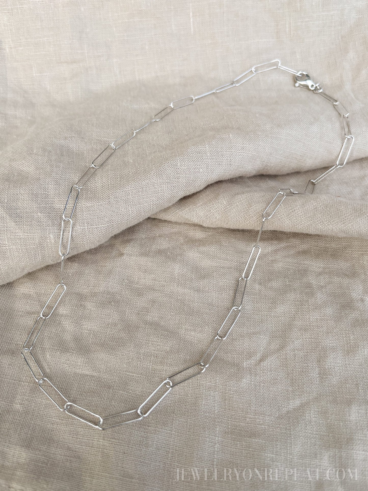Paperclip Chain in 925 Sterling Silver