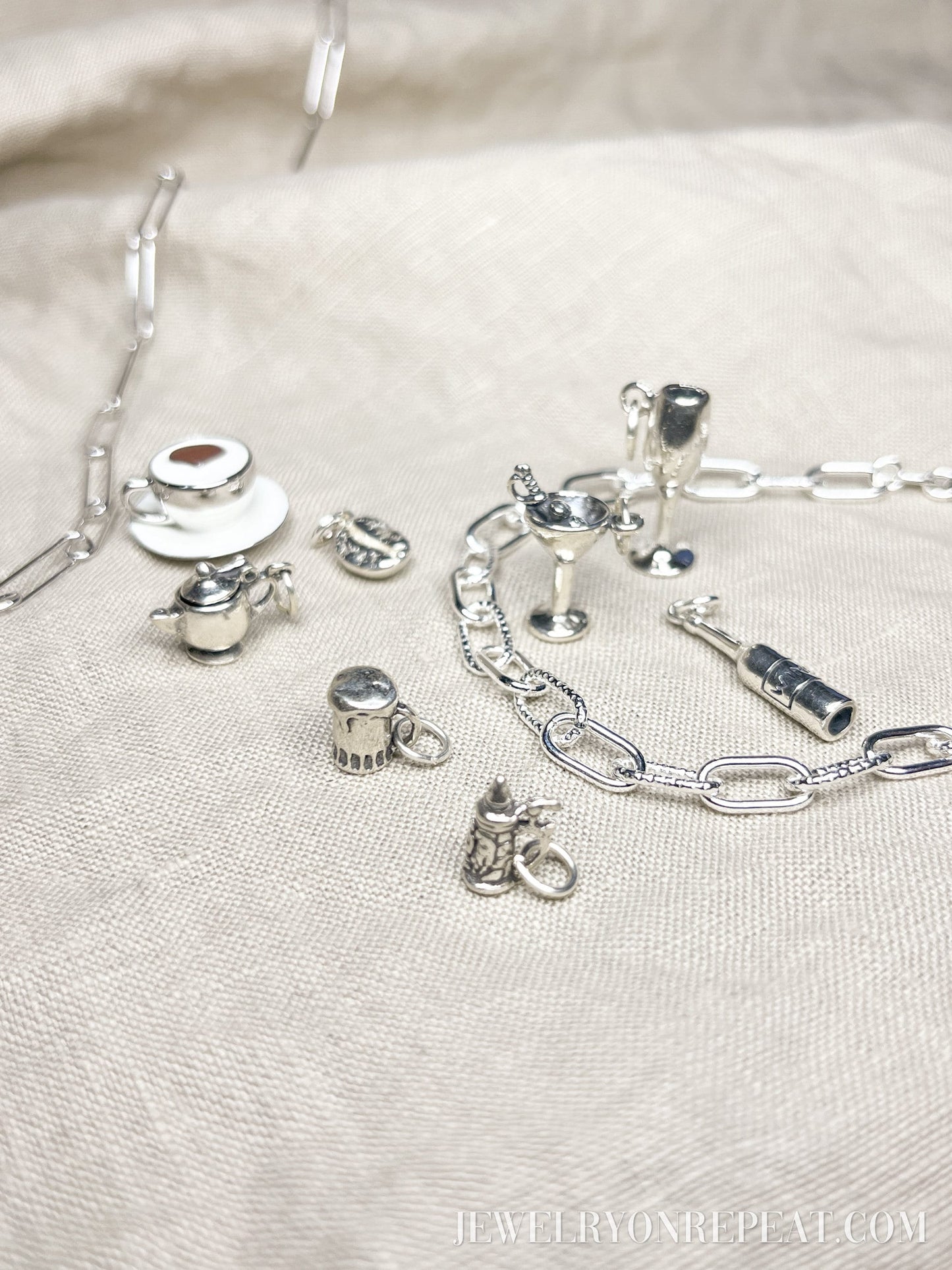 Beer Stein Charm Pendant in Solid Sterling Silver