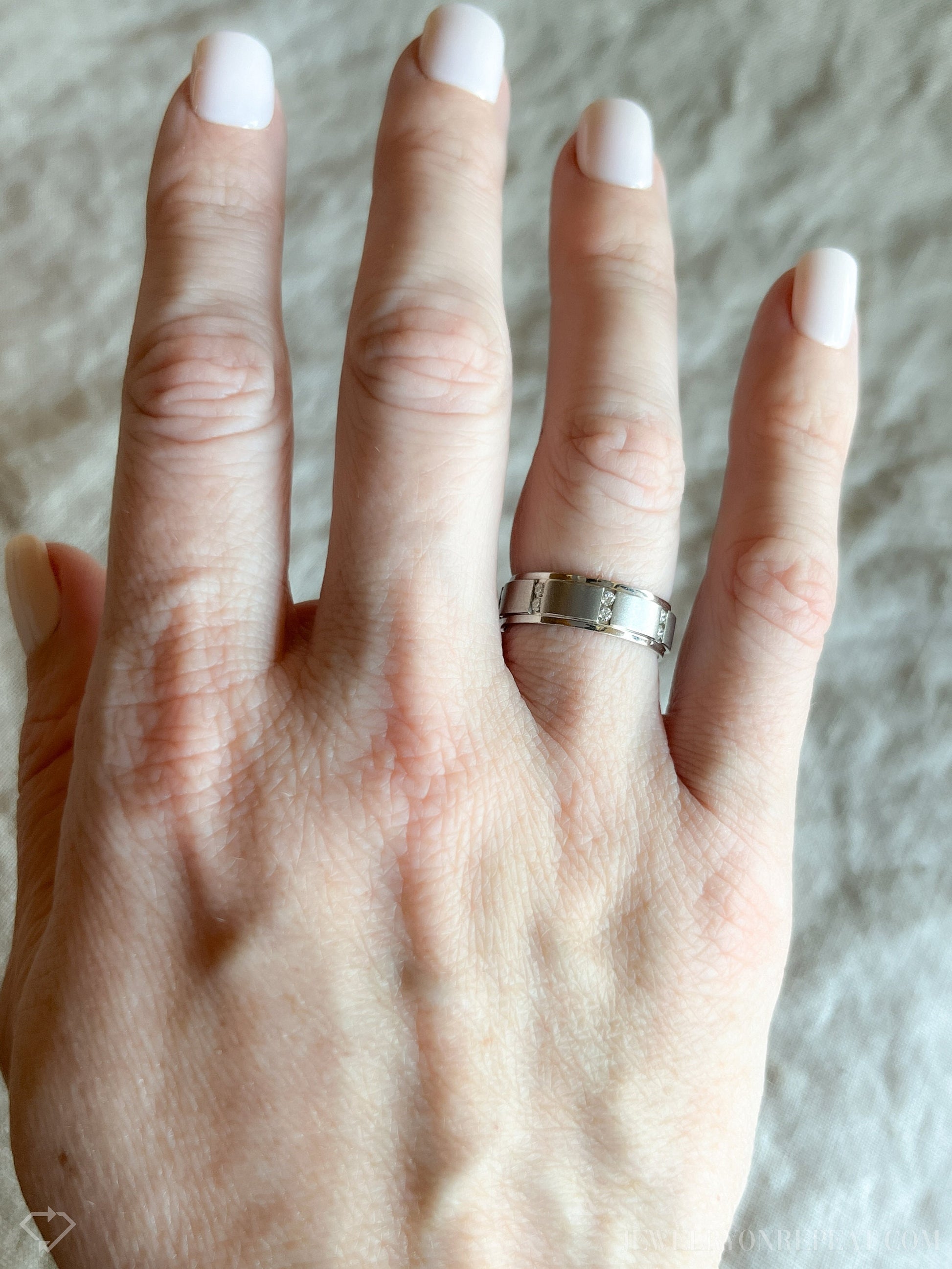 Vintage Scott Kay Diamond Wedding Band in Palladium