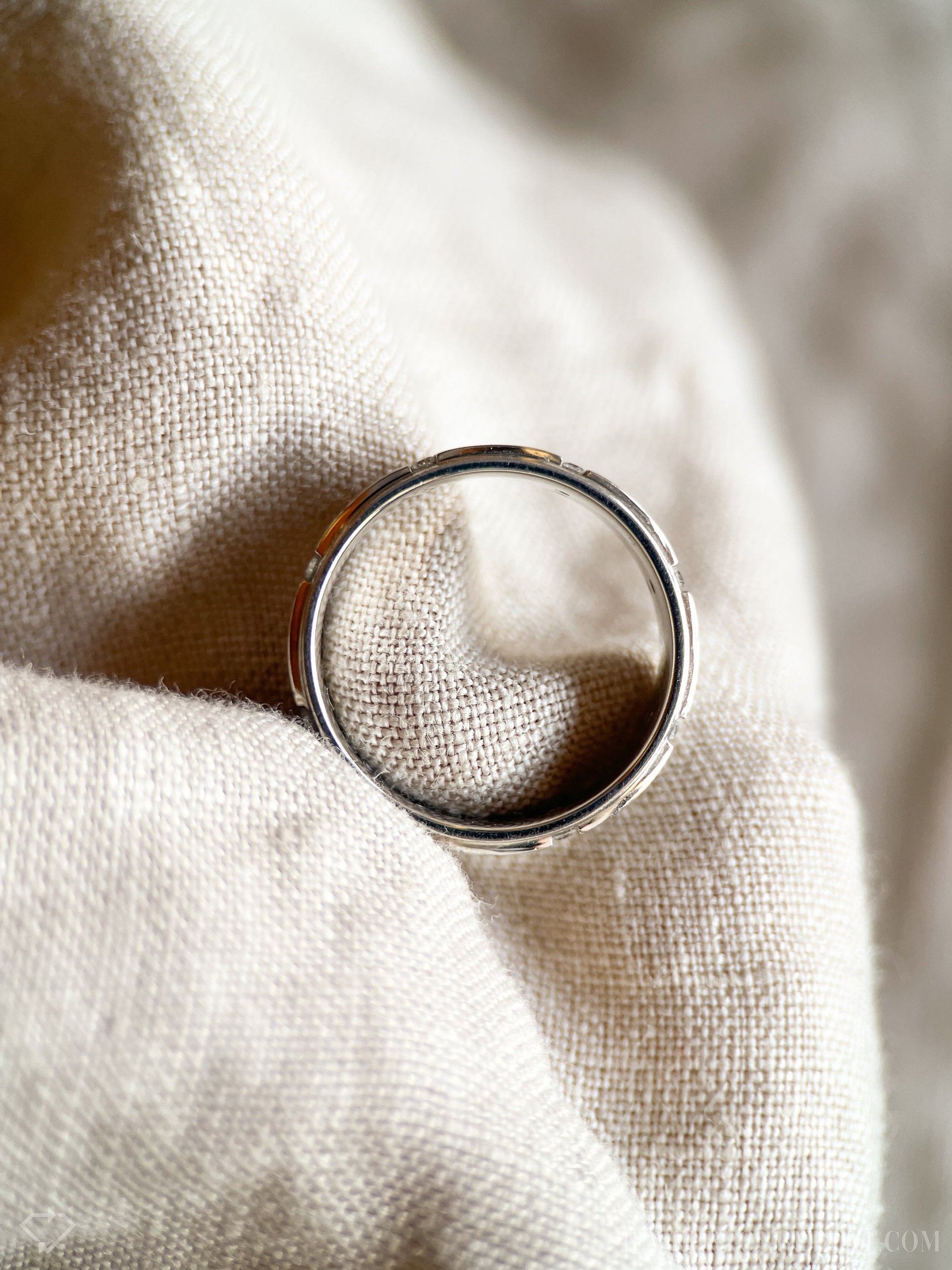 Vintage Scott Kay Diamond Wedding Band in Palladium
