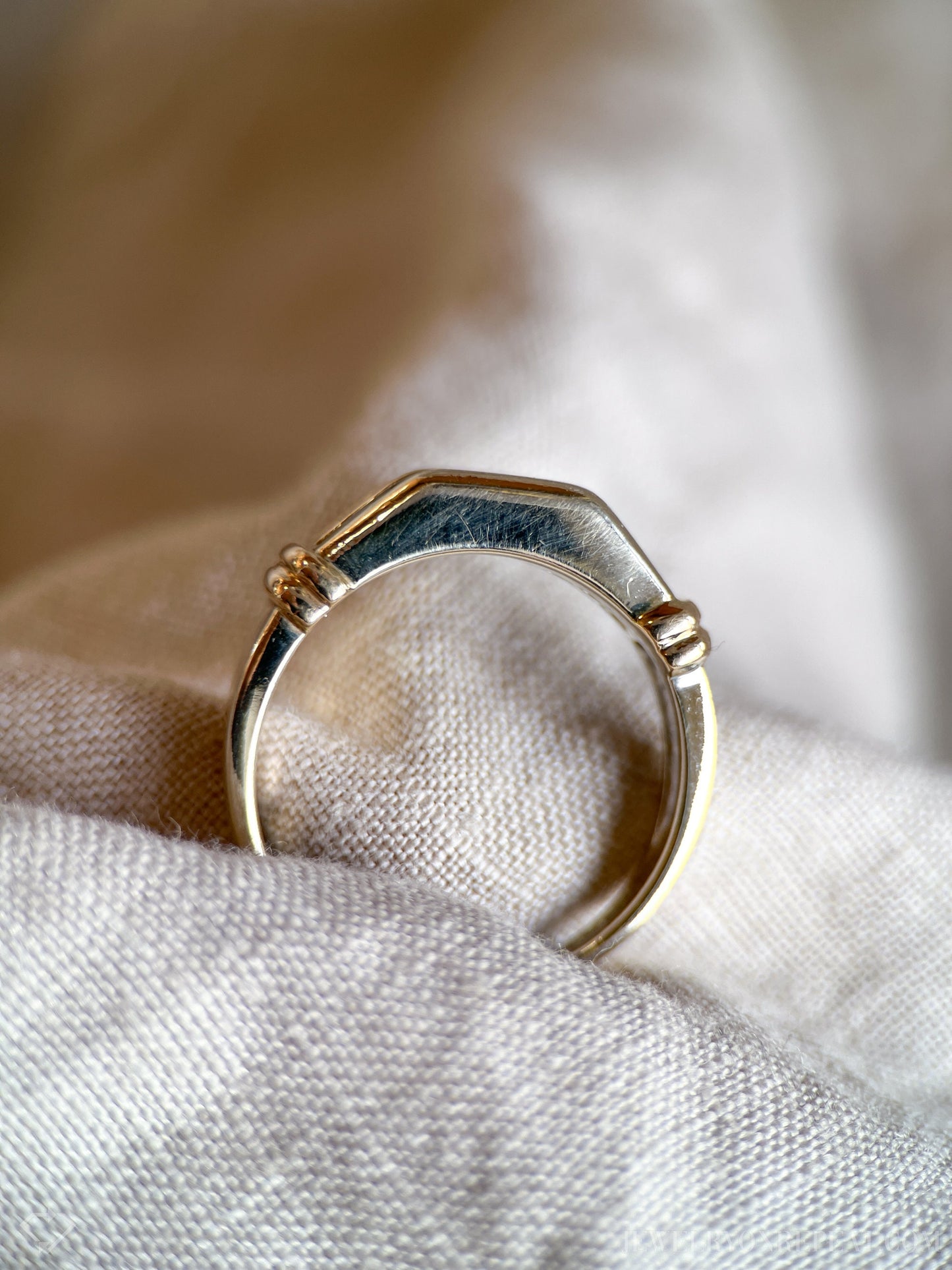 Vintage Men's Diamond Wedding Band in 14k White Gold