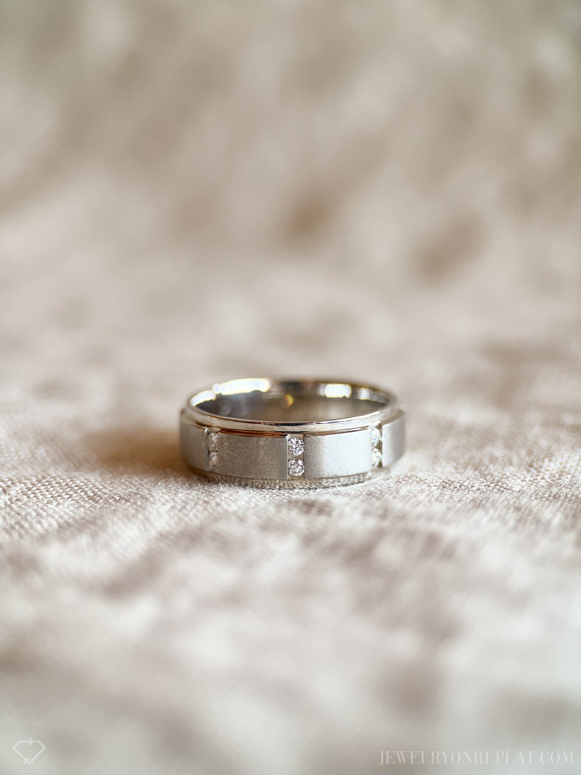 Vintage Scott Kay Diamond Wedding Band in Palladium