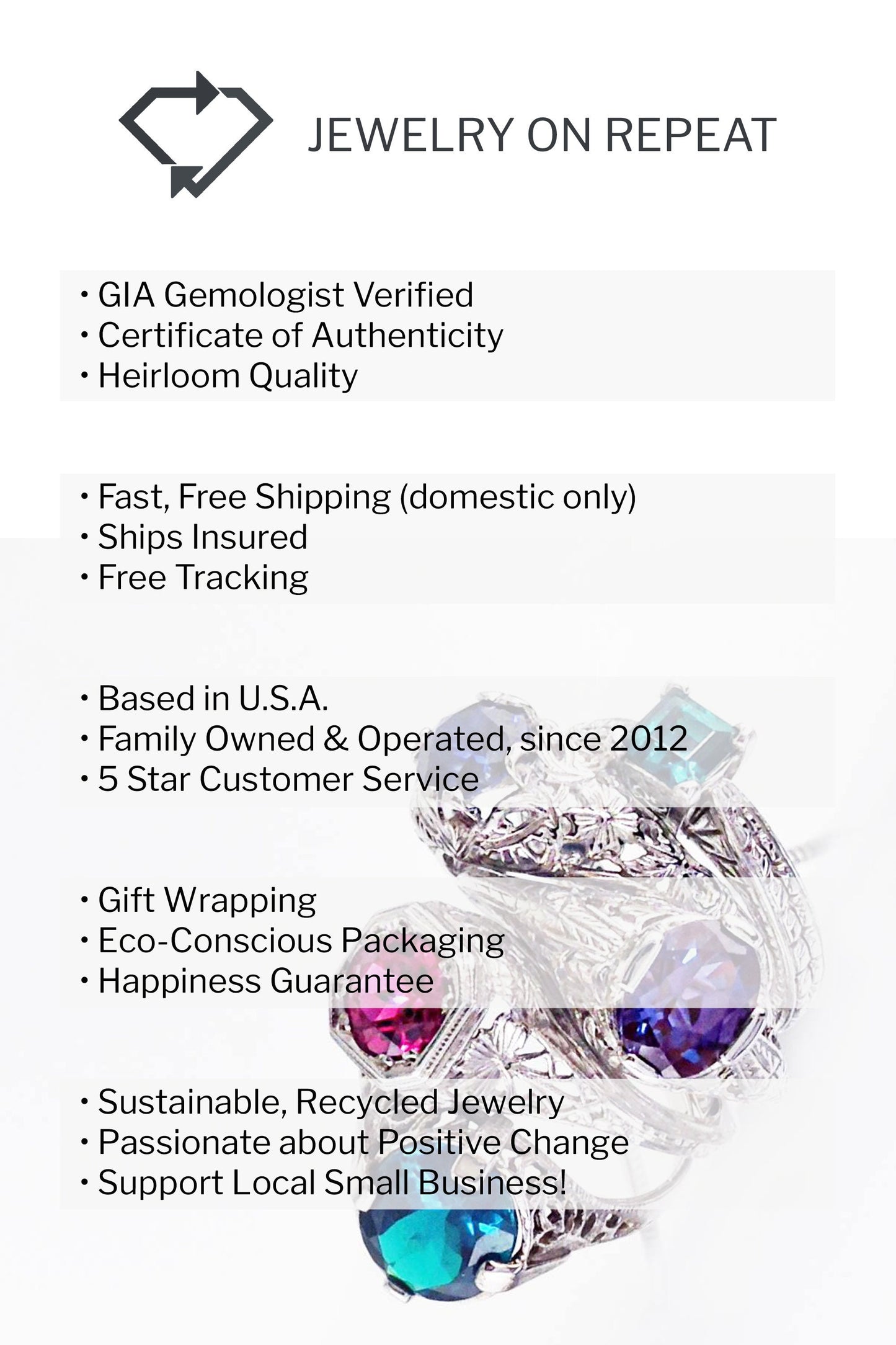 Vintage Amethyst Gemstone and Diamond Halo Ring in 14k White Gold, Retro Jewelry from the 2000s