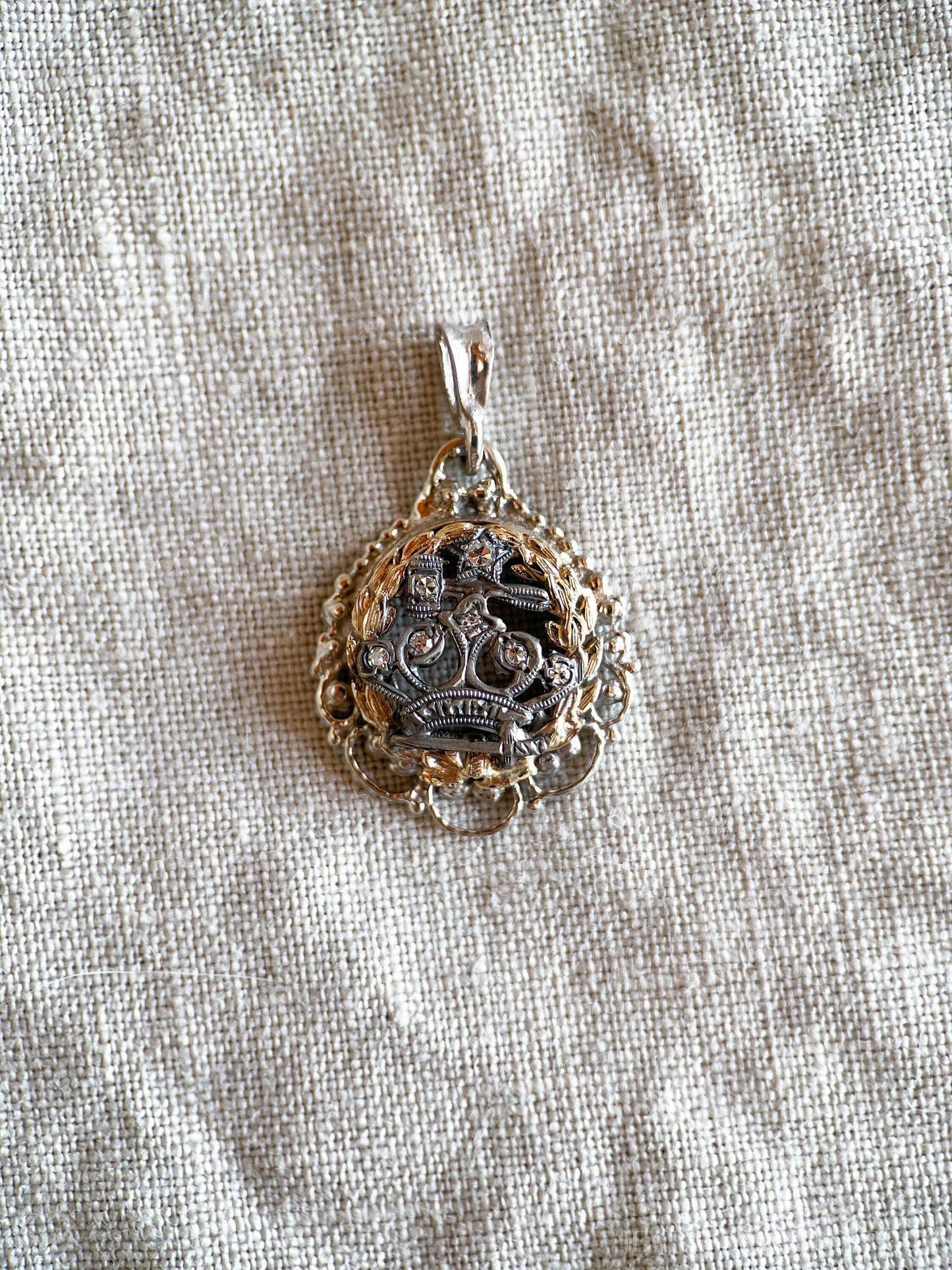 Vintage Order of the Amaranth Pendant with Diamonds in 14k Gold, Vintage Jewelry from the 1950s - Timeless, Sustainable, @JewelryOnRepeat