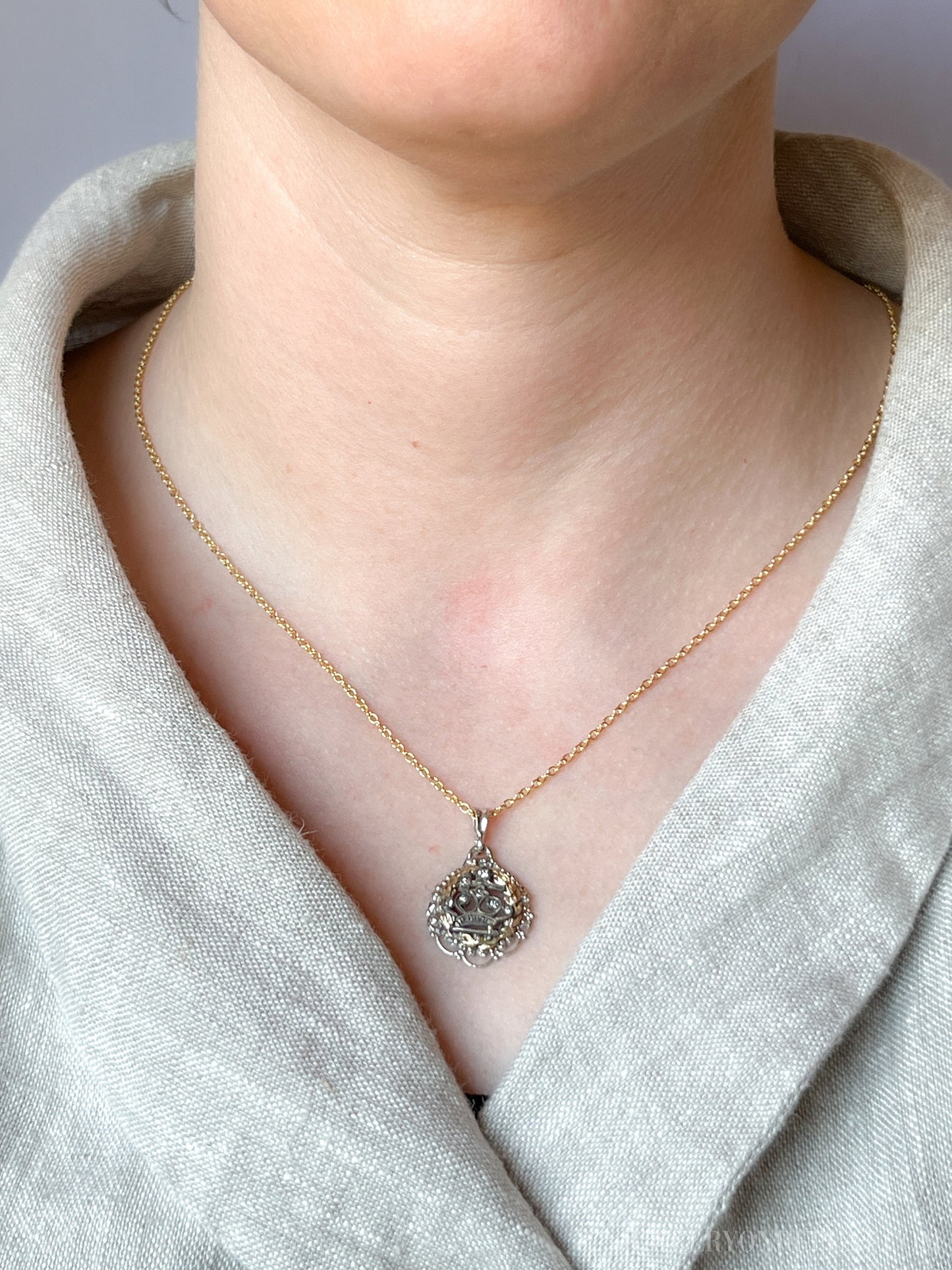 Vintage Order of the Amaranth Pendant with Diamonds in 14k Gold, Vintage Jewelry from the 1950s - Timeless, Sustainable, @JewelryOnRepeat