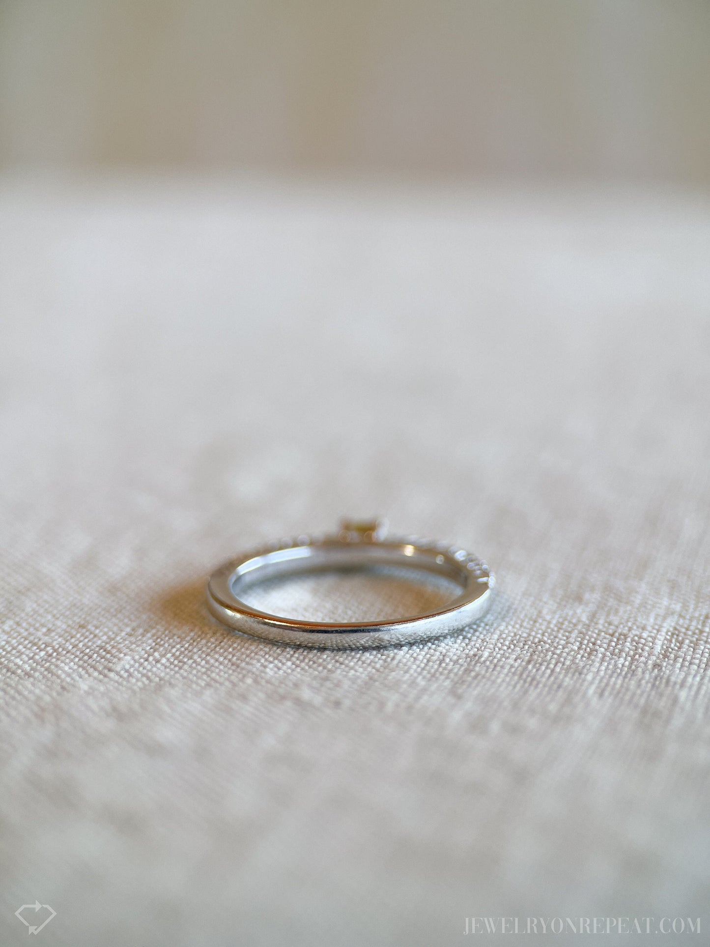 Vintage Yellow Sapphire Engagement Ring in 14k White Gold, Retro Jewelry from the 2000s - Timeless, Sustainable, @JewelryOnRepeat