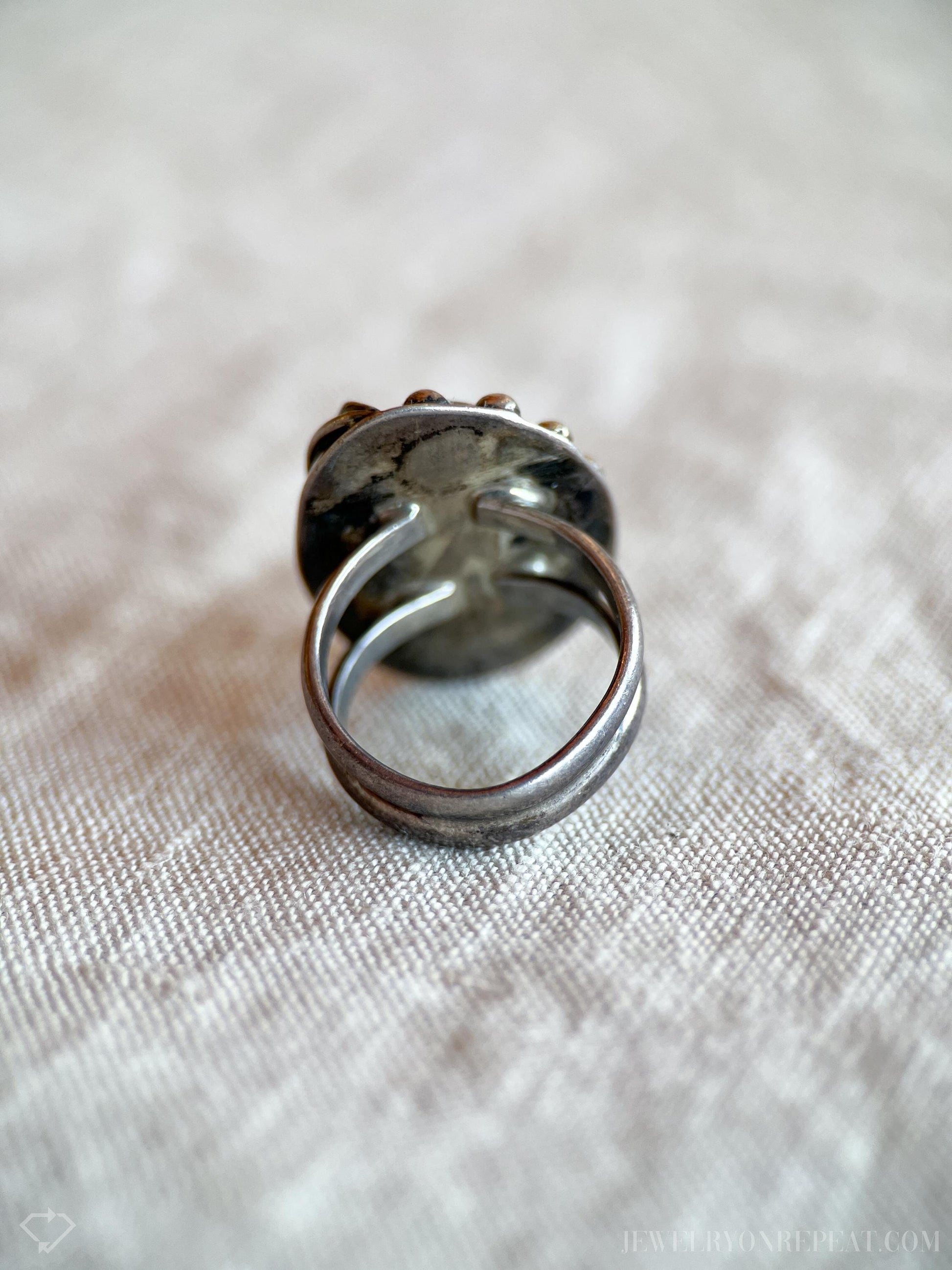 Vintage Turquoise Gemstone Ring in Sterling Silver