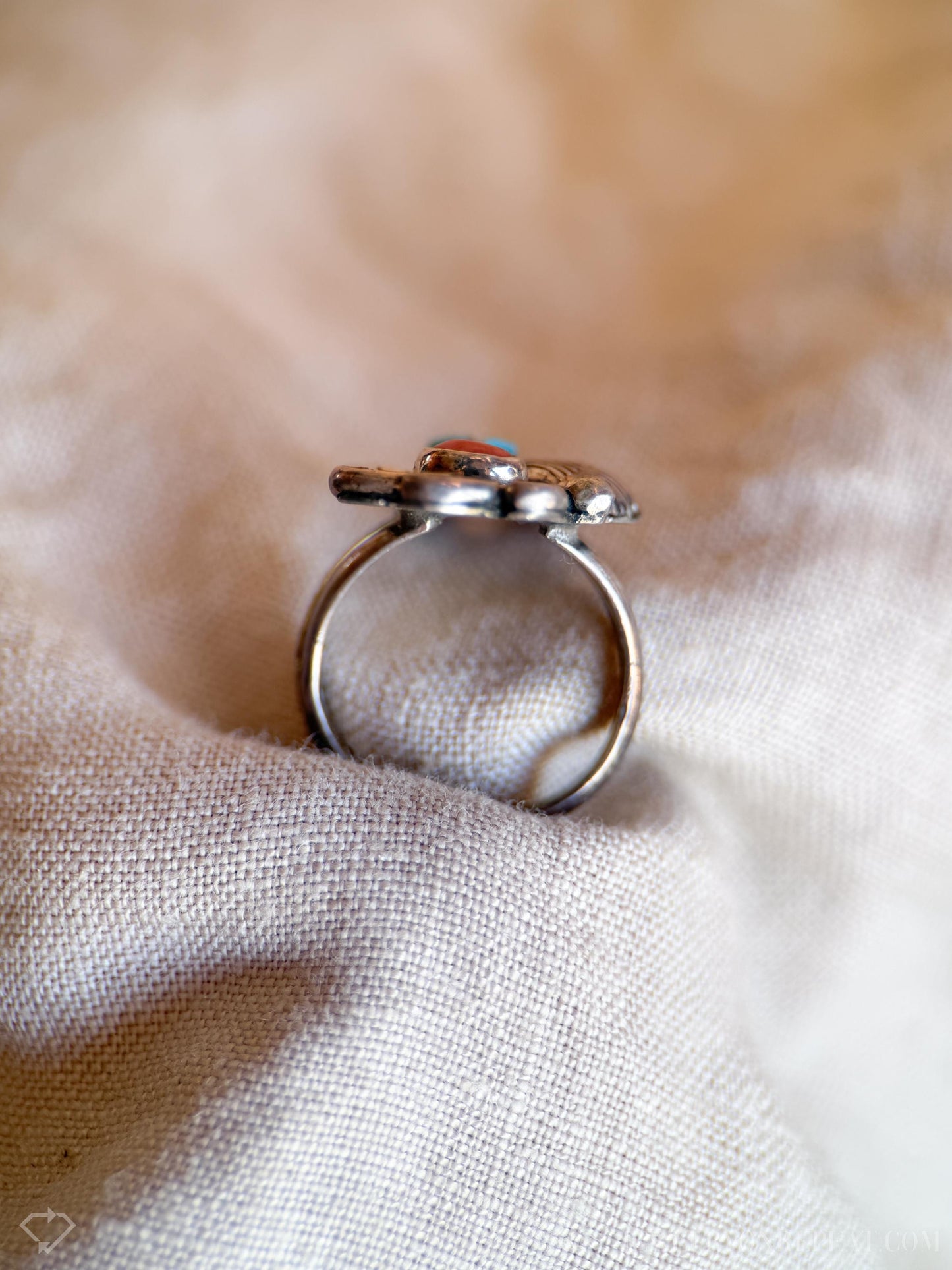 Vintage Turquoise Gemstone Ring in Sterling Silver