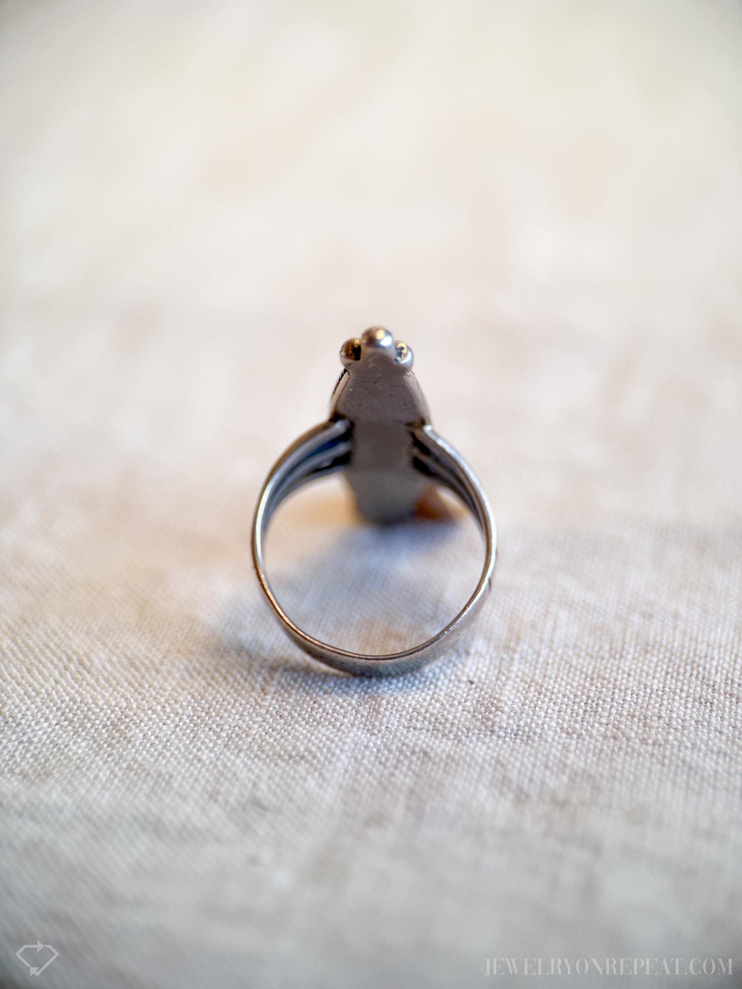 Vintage Turquoise Gemstone Ring in Sterling Silver