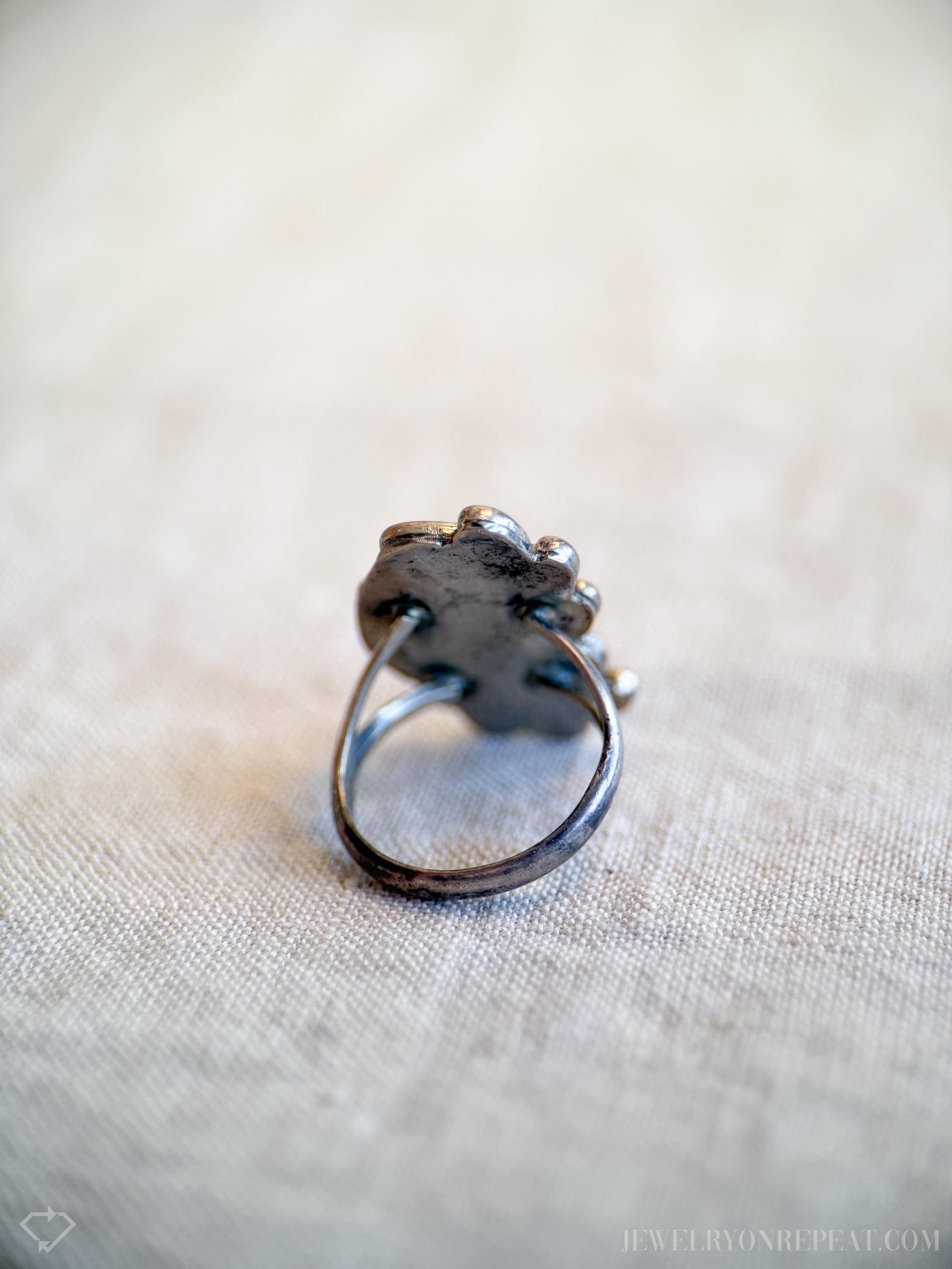 Vintage Turquoise Gemstone Ring in Sterling Silver