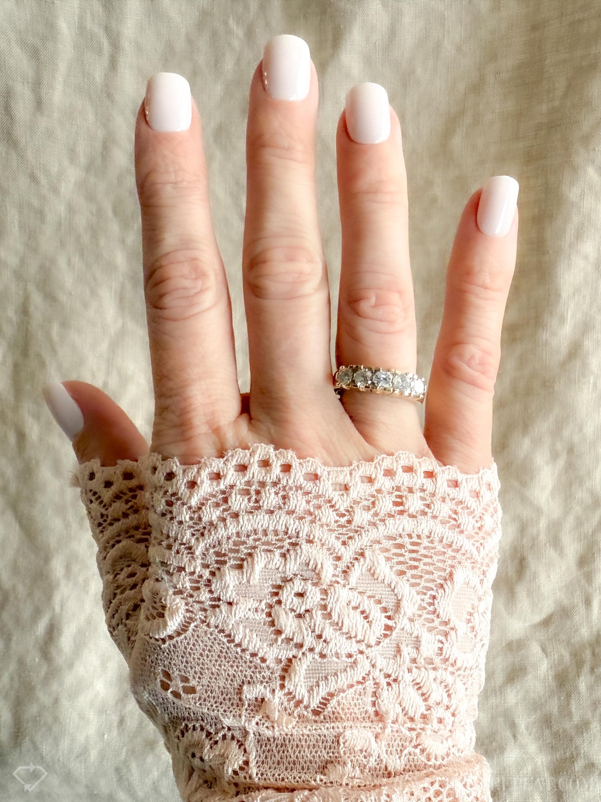 Vintage Diamond Prong Set Wedding Band in 14k Gold, Retro Jewelry from the 1990s - Timeless, Sustainable, @JewelryOnRepeat