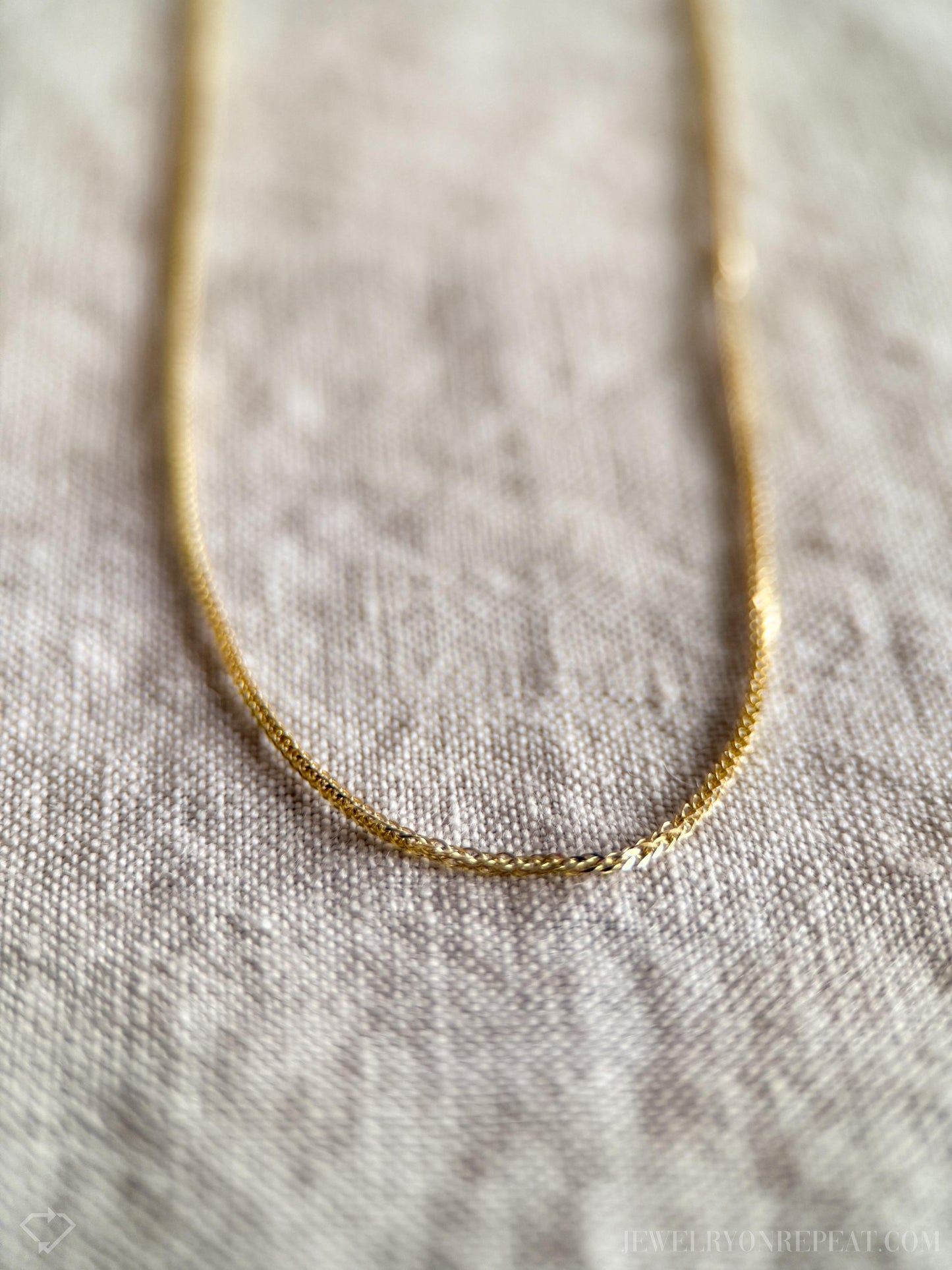 Vintage 18" Flat Cable Chain in 14k Gold with Lobster Clasp - Timeless, Sustainable, @JewelryOnRepeat