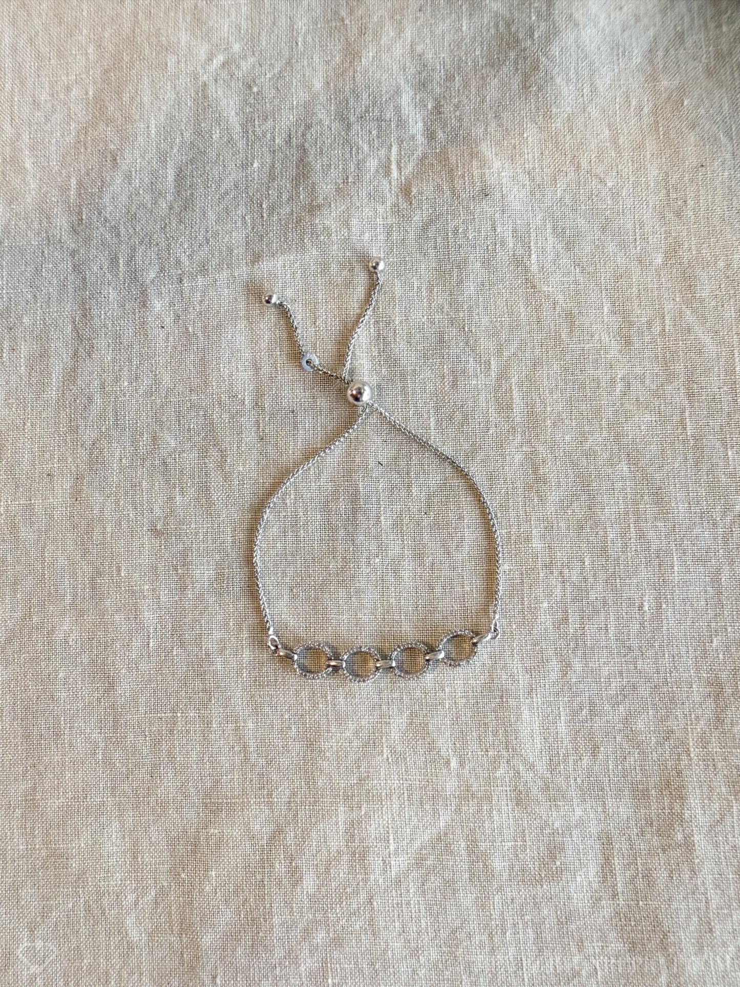 Vintage Diamond Bracelet in Sterling Silver, Retro Jewelry from the 1990s