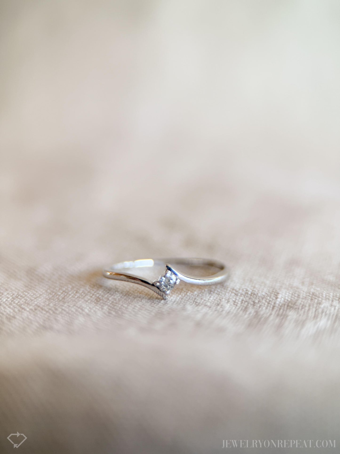 Vintage Diamond Solitaire Engagement Ring, Retro Jewelry from the 1990s