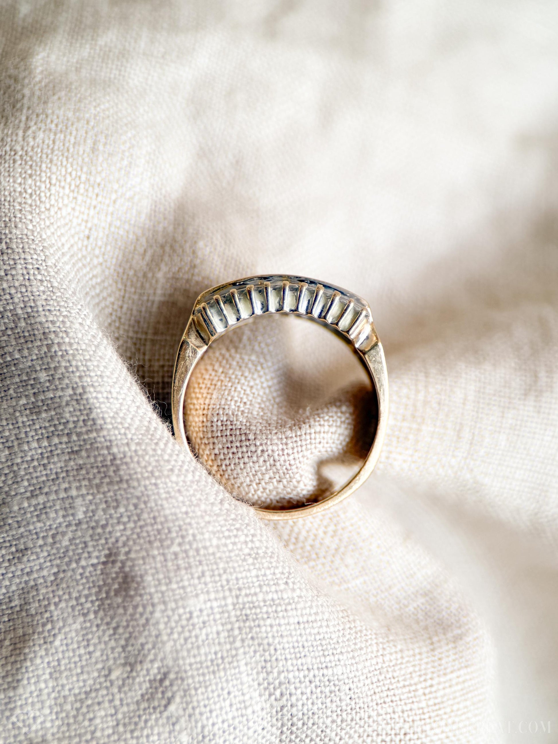 Vintage Chocolate Diamond Channel Set Ring in 14k White Gold, Antique 1970s Jewelry - Timeless, @JewelryOnRepeat