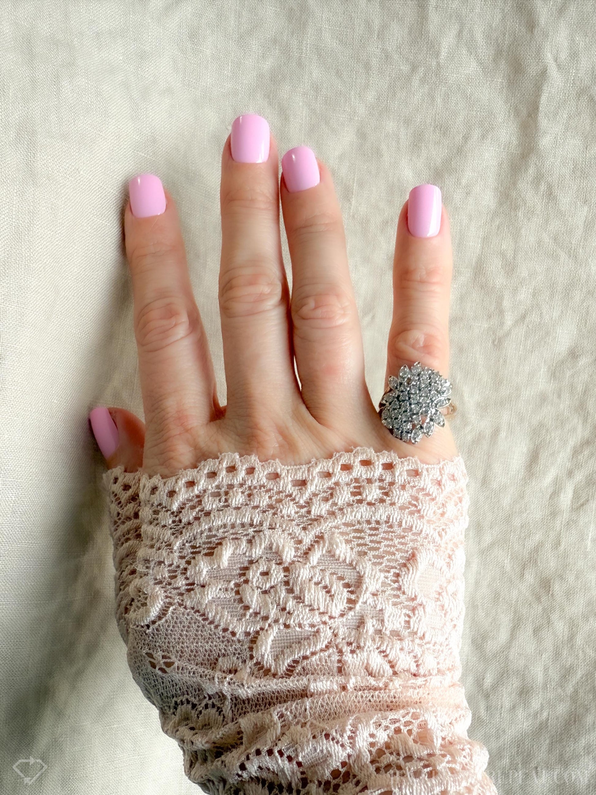Vintage Diamond Cluster Ring in 14k Gold, Vintage Jewelry from the 1990s - Timeless, Sustainable, @JewelryOnRepeat