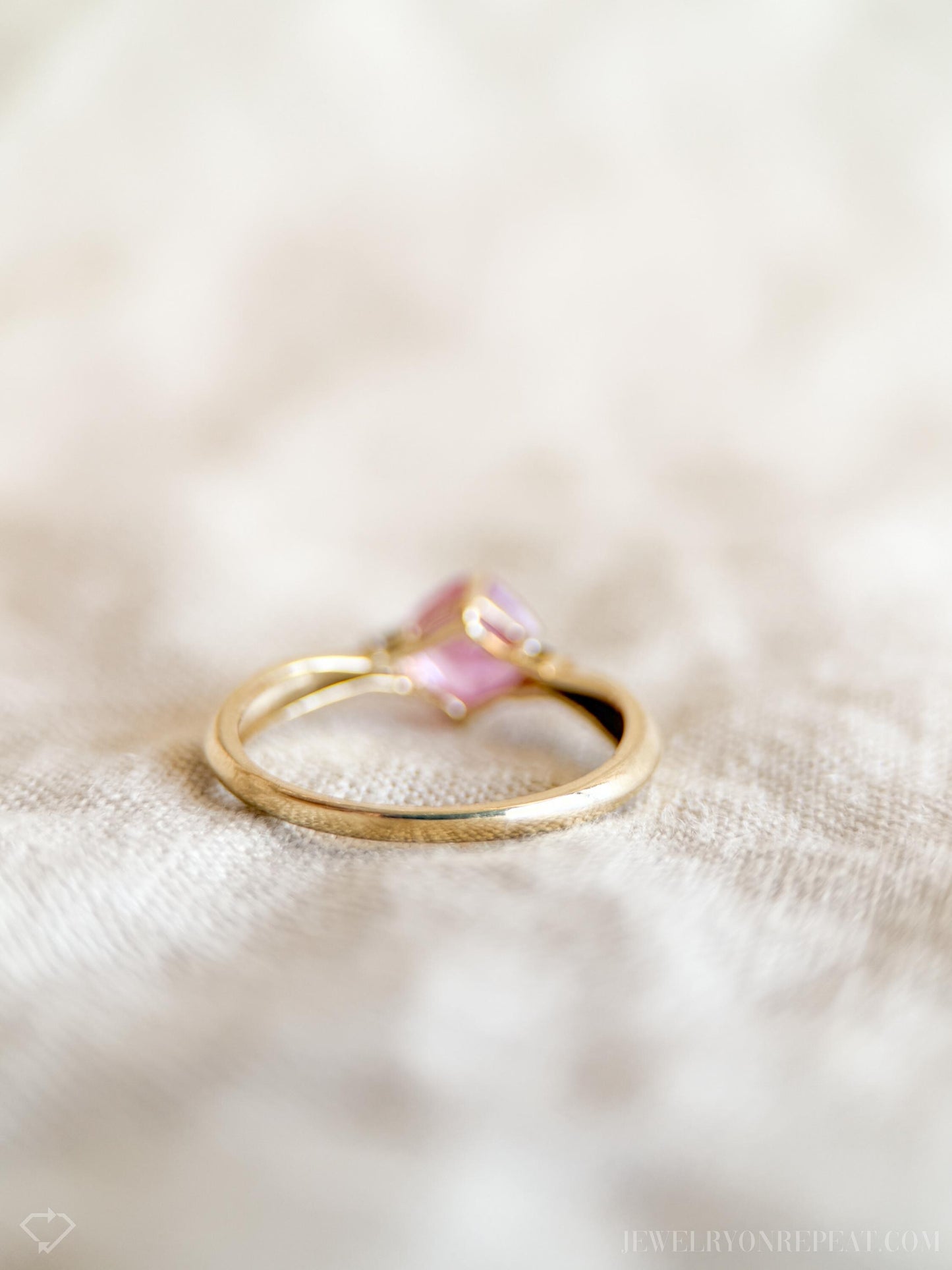 Vintage Pink Sapphire Gemstone Ring in 10k Gold, Retro Jewelry from the 1990s - Timeless, Sustainable, @JewelryOnRepeat