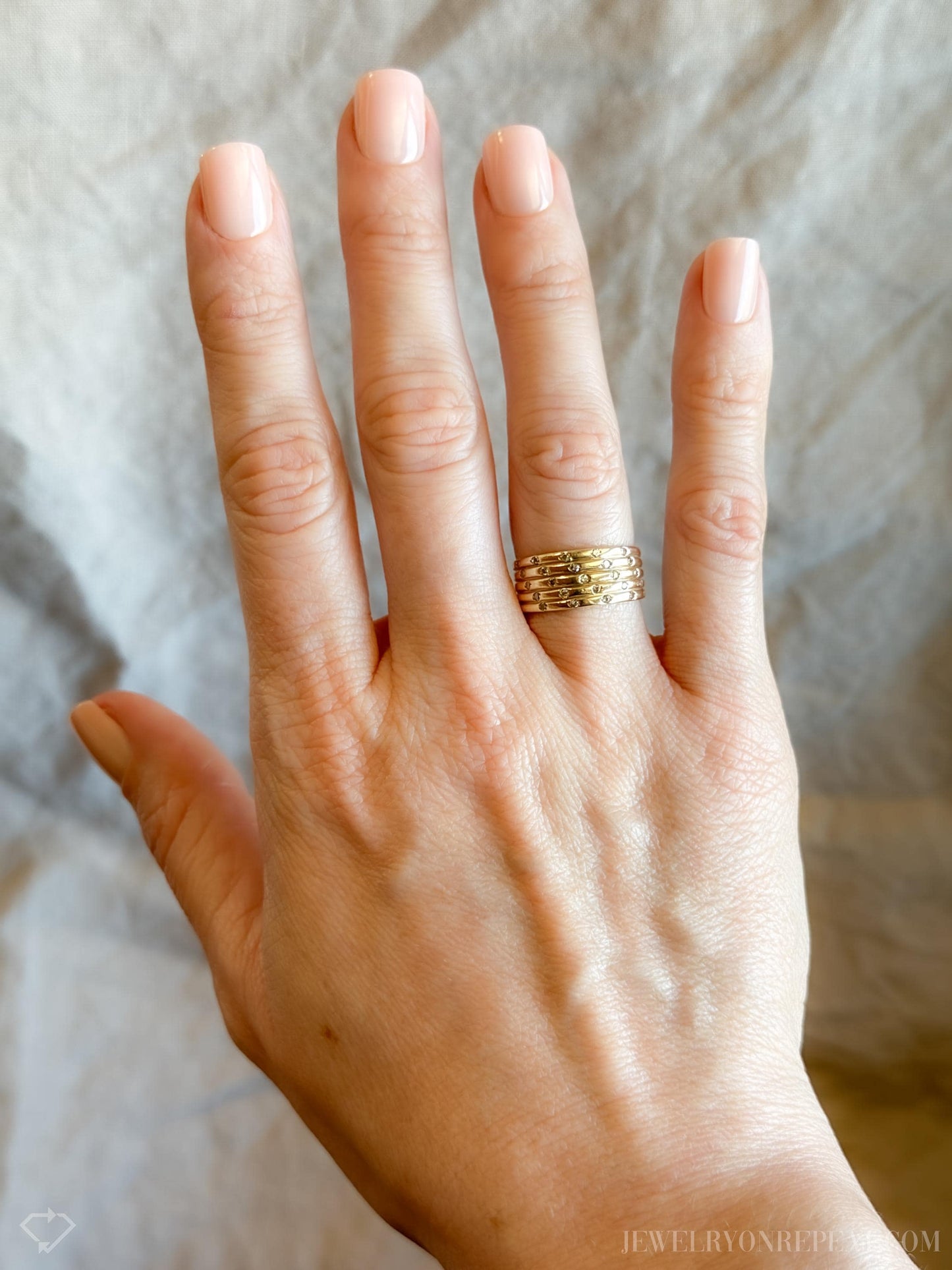 Vintage Diamond Statement Band in 14k Gold
