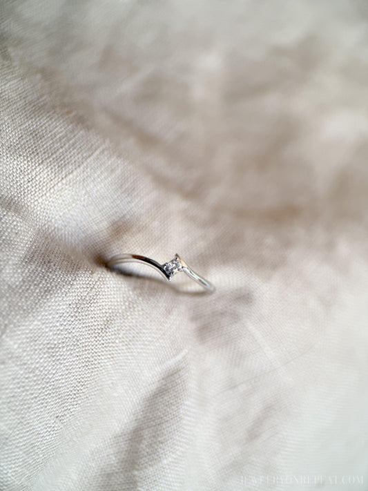 Vintage Diamond Solitaire Engagement Ring, Retro Jewelry from the 1990s