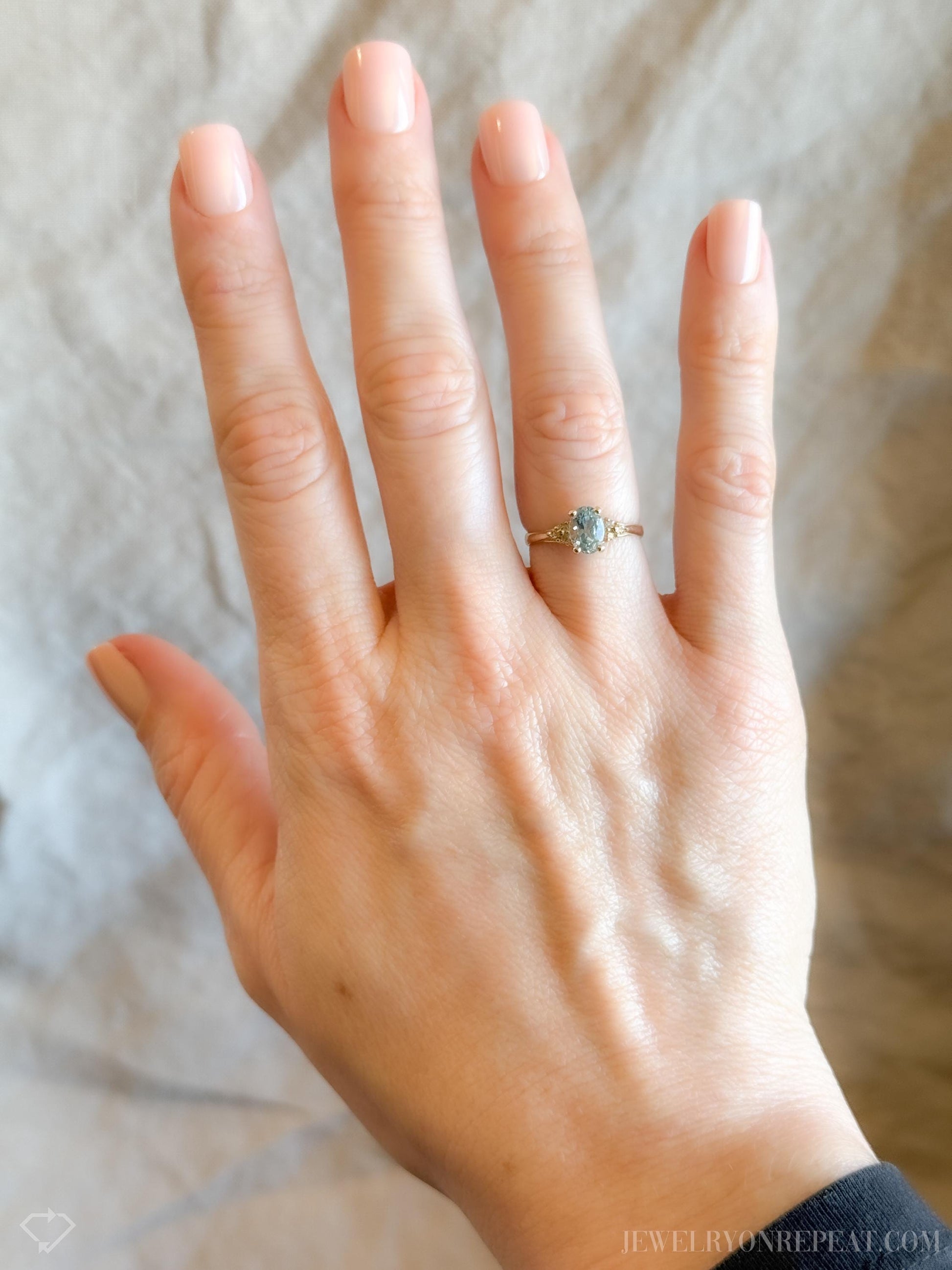 Vintage Blue Topaz Gemstone Ring in 14k Gold, Retro Jewelry from the 1990s - Timeless, Sustainable, @JewelryOnRepeat