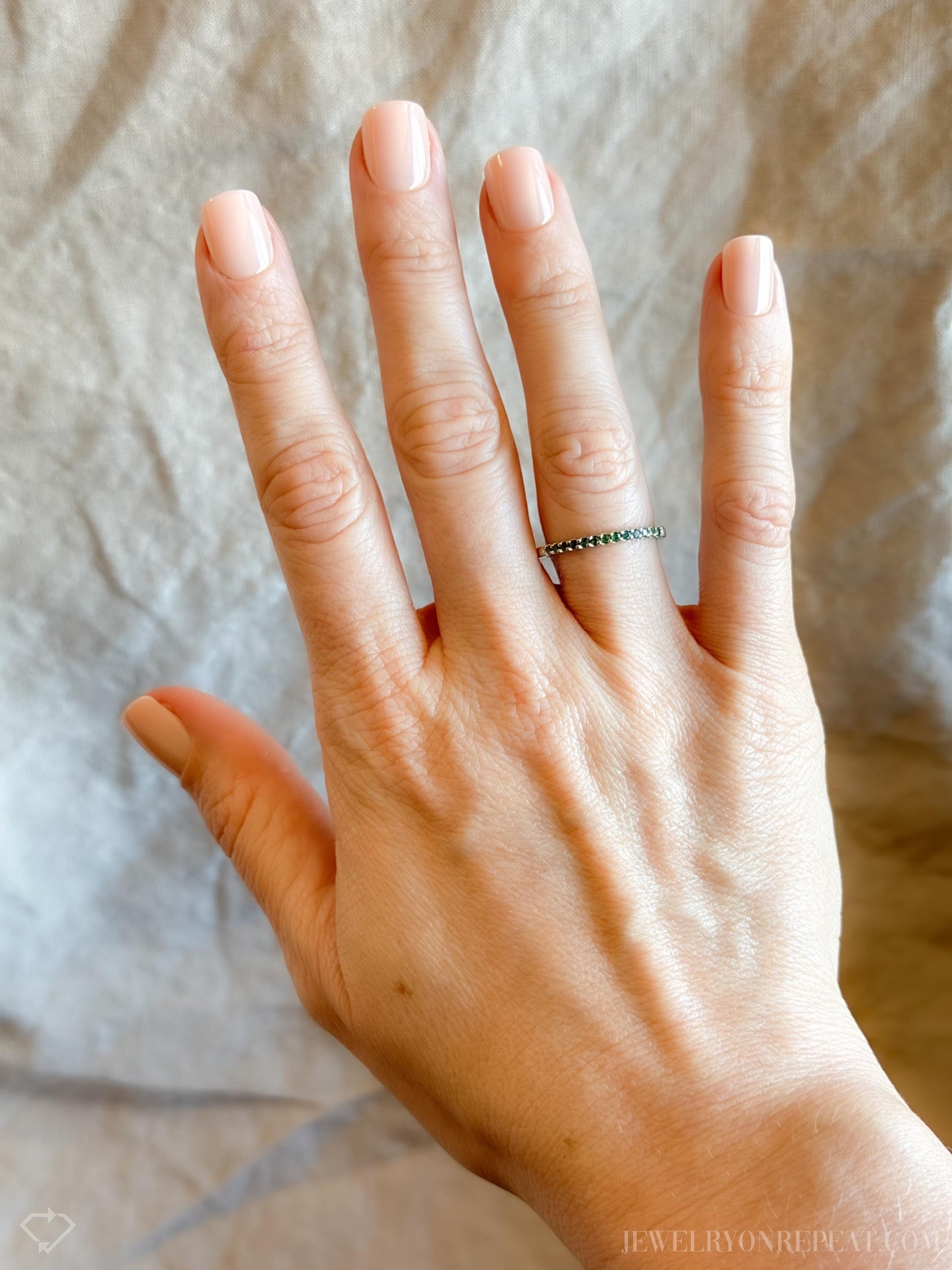 Vintage Emerald Gemstone Band in 10k Gold, Retro Jewelry from the 1990s - Timeless, Sustainable, @JewelryOnRepeat