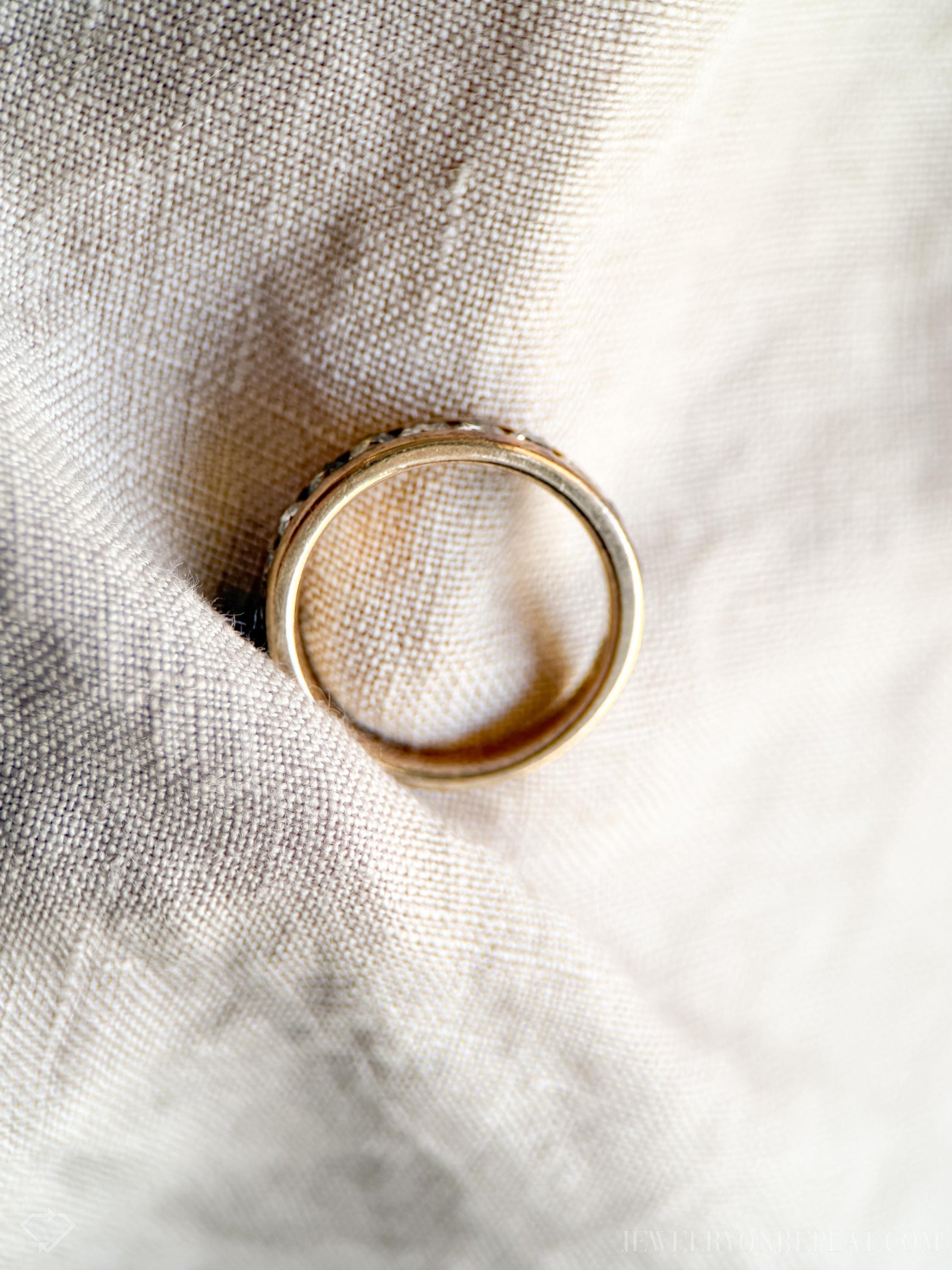Vintage Diamond Channel Set Wedding Band in 14k Gold, Retro Jewelry from the 1990s - Timeless, Sustainable, @JewelryOnRepeat
