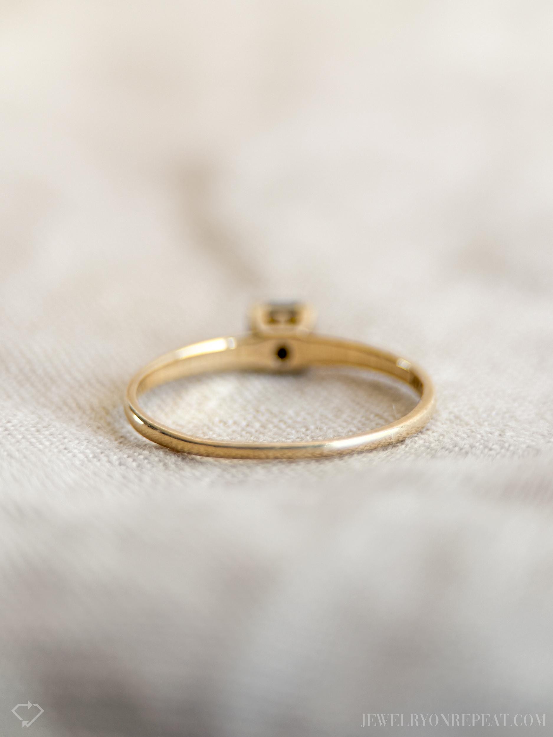 Vintage Diamond Solitaire Engagement Ring in 14k Gold, Antique Jewelry from the 1950s - Timeless, Sustainable, @JewelryOnRepeat
