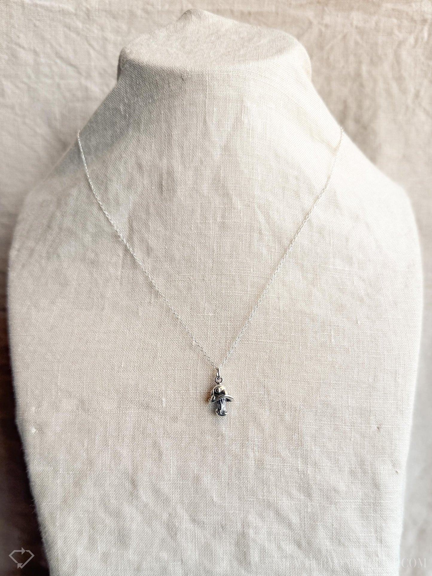 Mushroom Necklace in Solid Sterling Silver, Woodland Forest Themed Personalized Charm Jewelry - Timeless, Sustainable, @JewelryOnRepeat