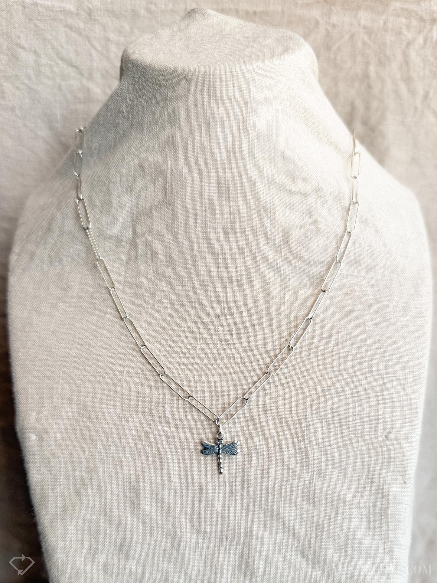 Dragonfly Necklace in Solid Sterling Silver, Bug and Insect Themed Personalized Charm Jewelry - Timeless, Sustainable, @JewelryOnRepeat
