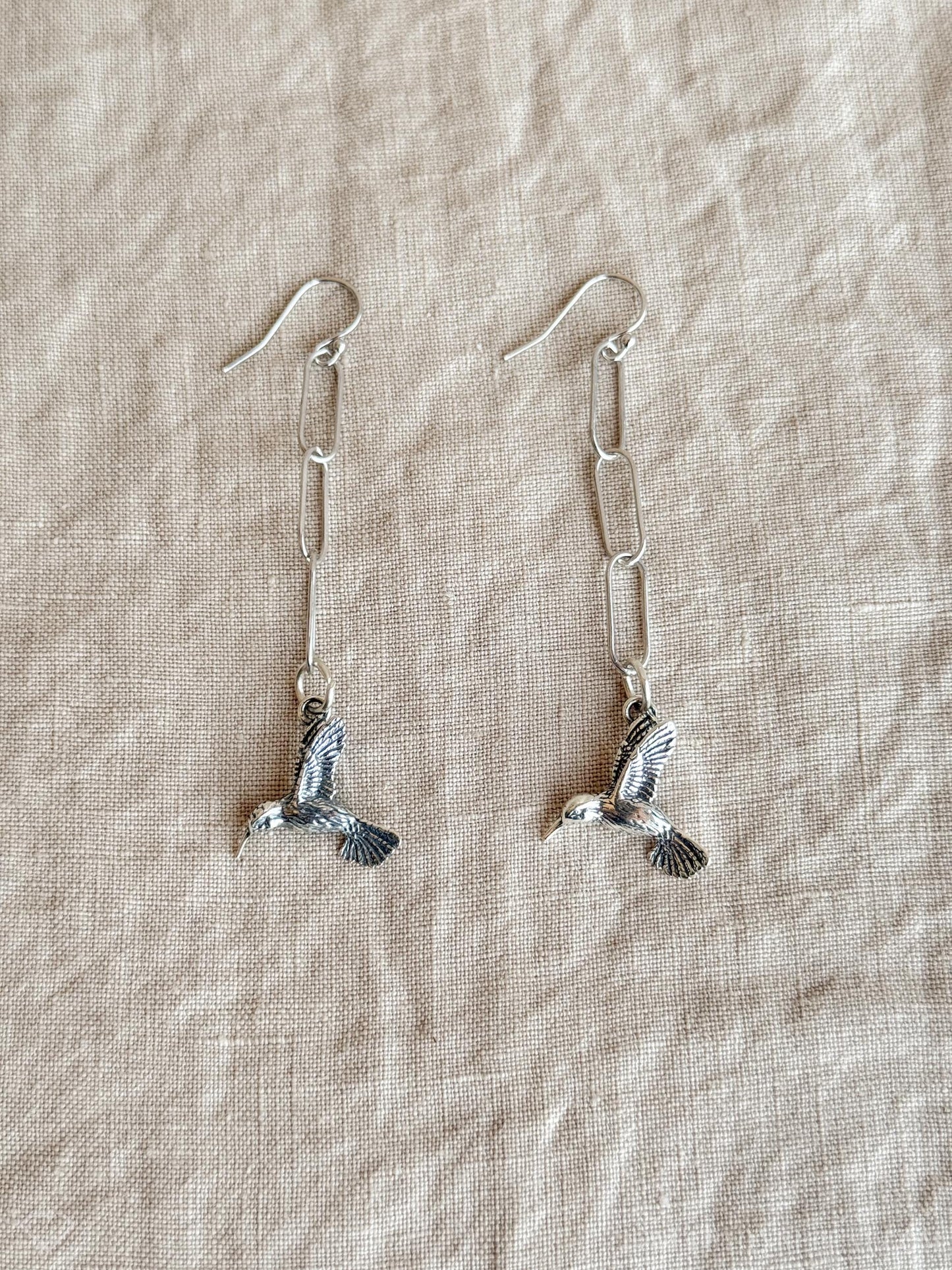 Hummingbird Pendant in Solid Sterling Silver, Bird Themed Personalized Charm Jewelry - Timeless, Sustainable, @JewelryOnRepeat