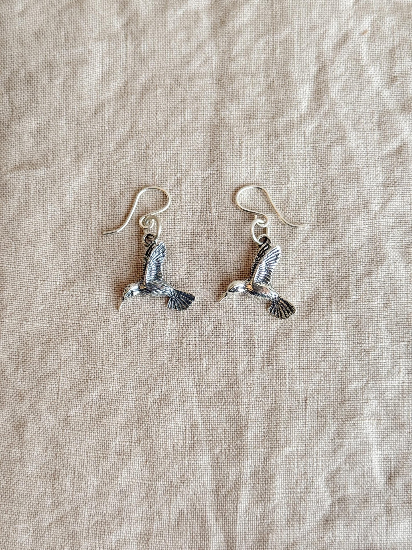 Hummingbird Pendant in Solid Sterling Silver, Bird Themed Personalized Charm Jewelry - Timeless, Sustainable, @JewelryOnRepeat