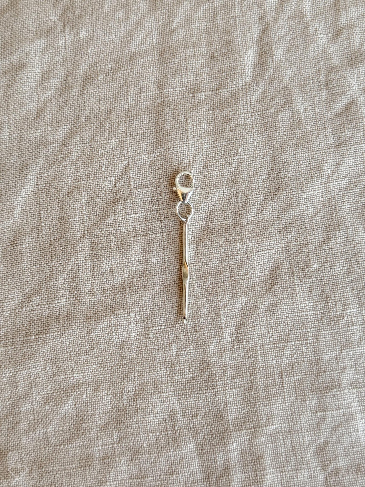 Crochet Hook Charm Bracelet in Solid Sterling Silver, Art and Crafting Themed Fine Jewelry Charms - Timeless, Sustainable, @JewelryOnRepeat