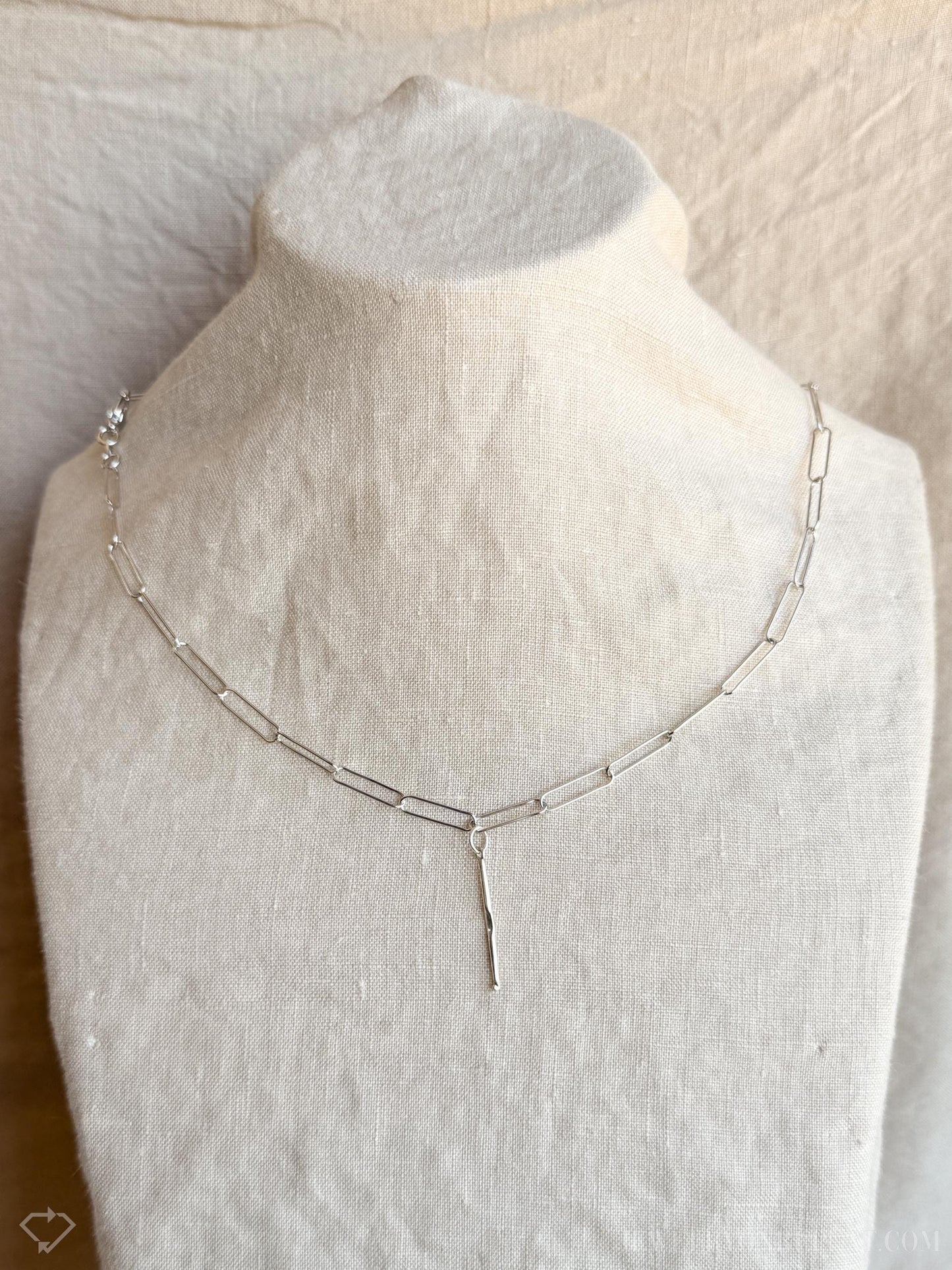 Crochet Hook Necklace in Solid Sterling Silver, Art and Crafting Themed Fine Jewelry Charms - Timeless, Sustainable, @JewelryOnRepeat