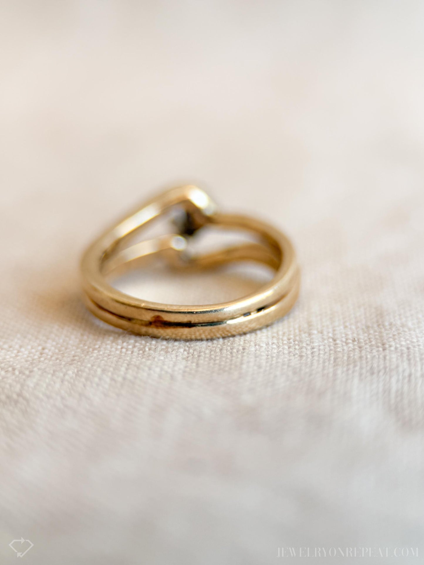 Vintage Diamond Solitaire Engagement Ring in 14k Gold, Retro 1990s Jewelry - Timeless, Sustainable, @JewelryOnRepeat