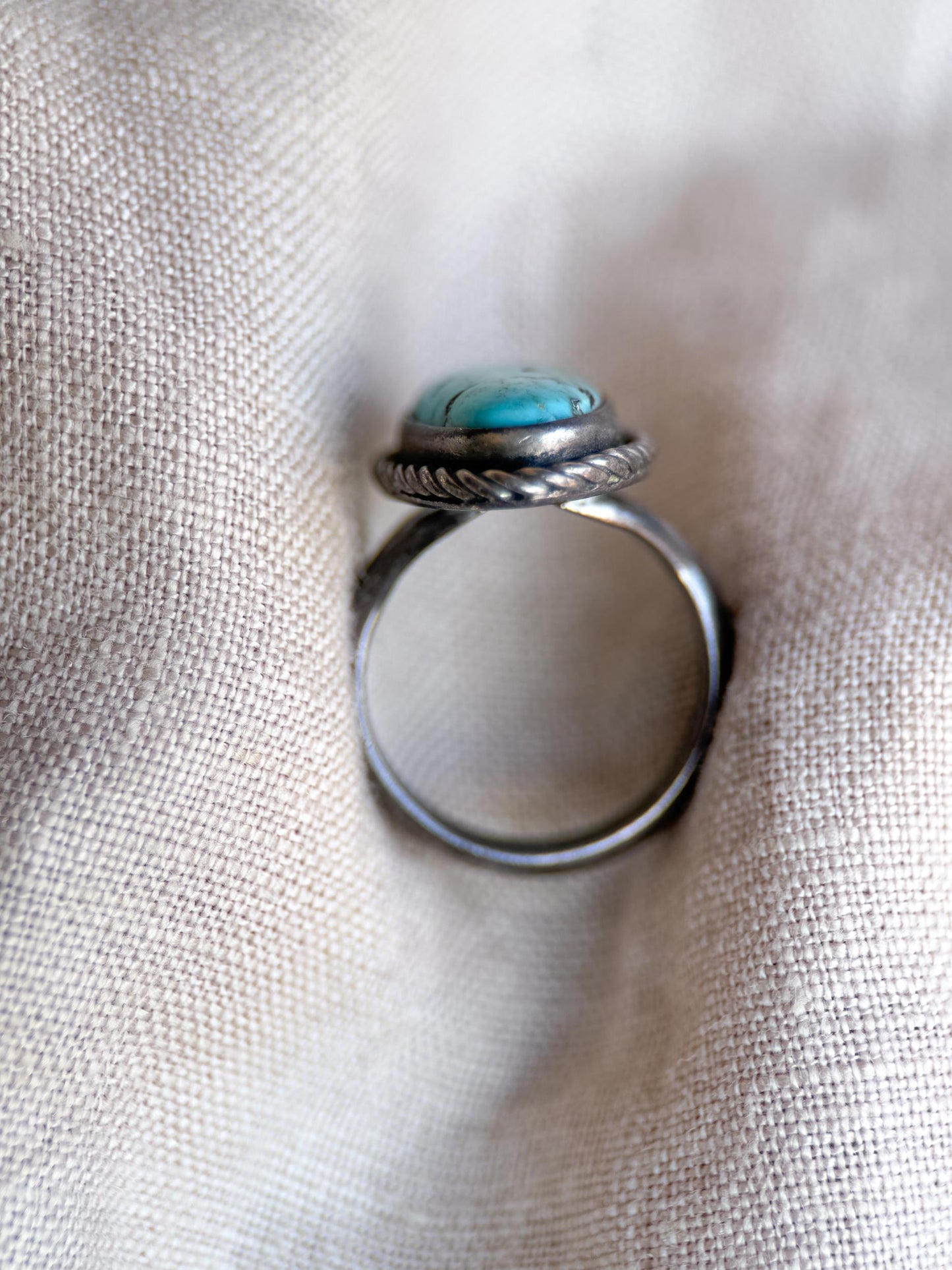 Sterling Silver Turquoise Ring, Native American Boho Statement Ring, Vintage Artisan Southwestern Jewelry - @JewelryonRepeat