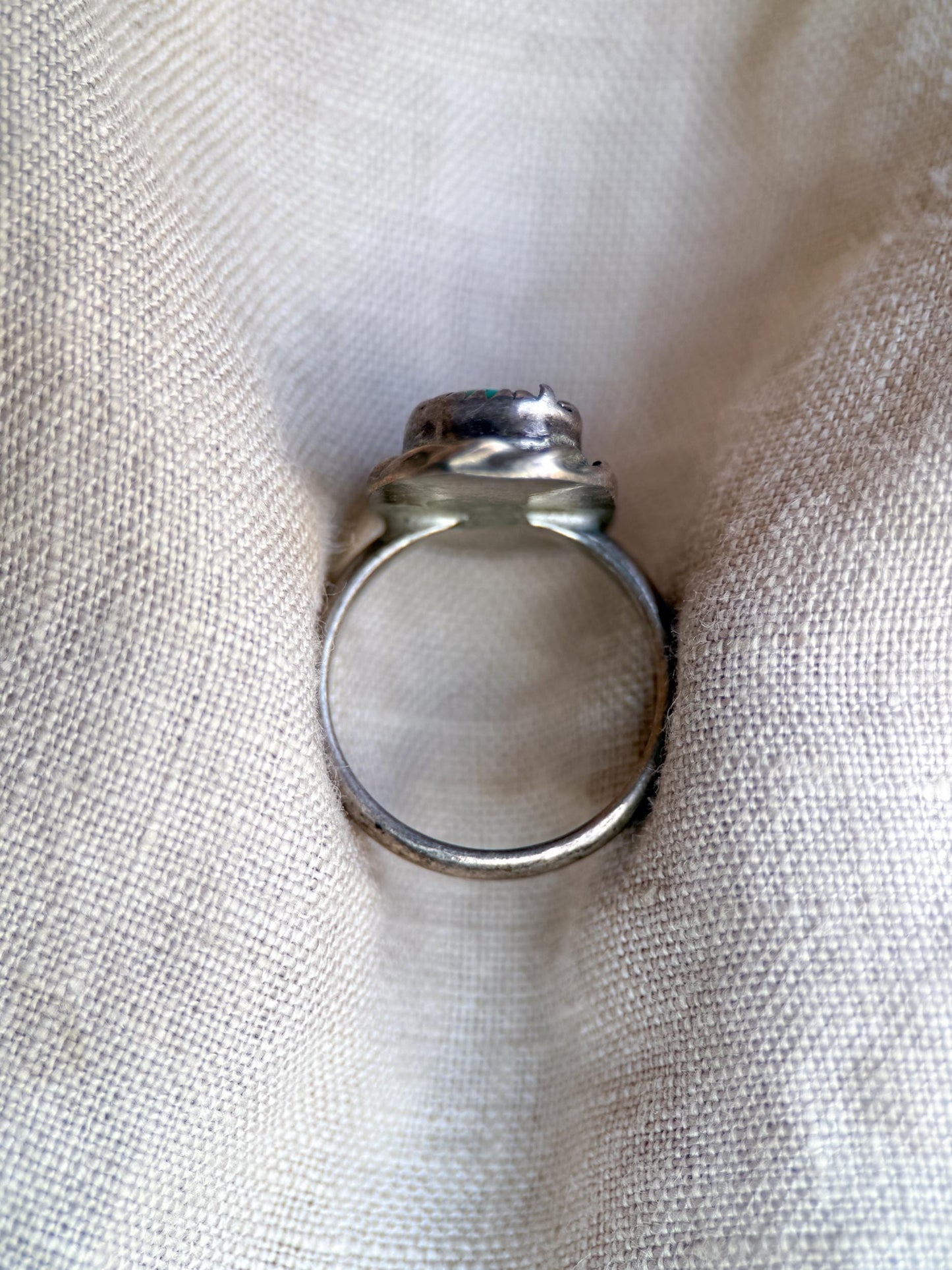 Sterling Silver Turquoise Ring, Native American Boho Statement Ring, Vintage Artisan Southwestern Jewelry - @JewelryonRepeat