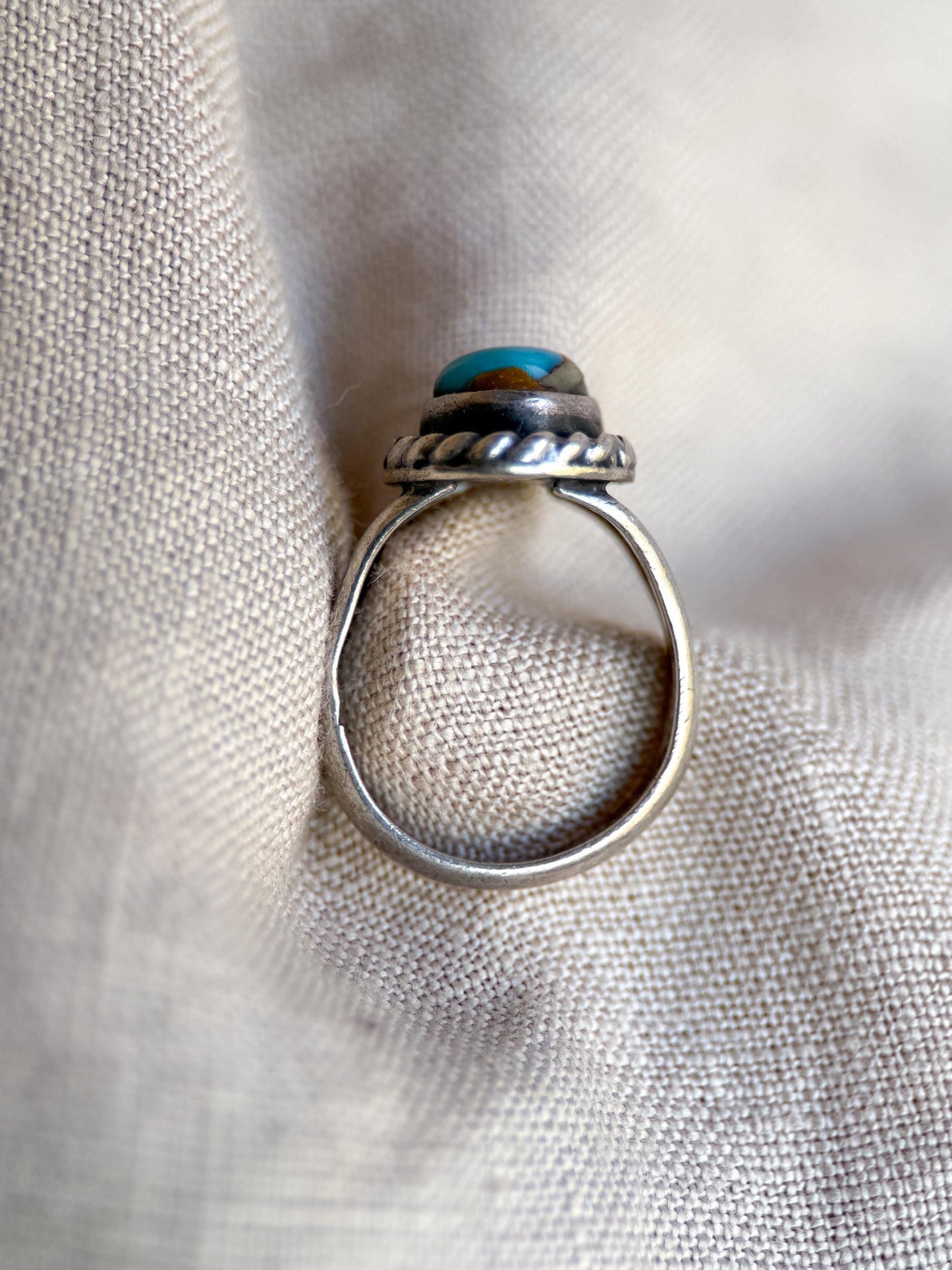 Sterling Silver Turquoise Ring, Native American Boho Statement Ring, Vintage Artisan Southwestern Jewelry - @JewelryonRepeat