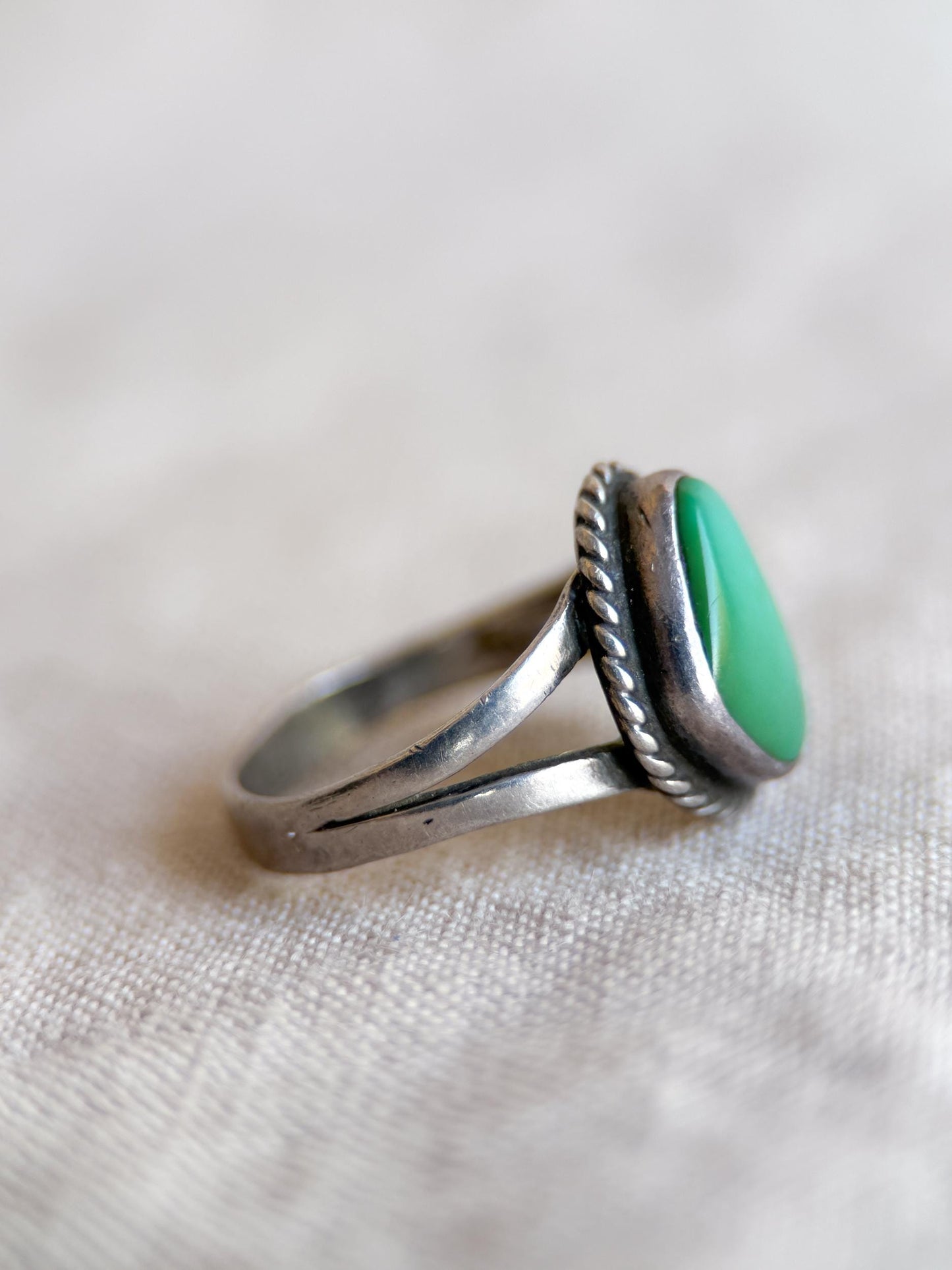 Sterling Silver Turquoise Ring, Native American Boho Statement Ring, Vintage Artisan Southwestern Jewelry - @JewelryonRepeat