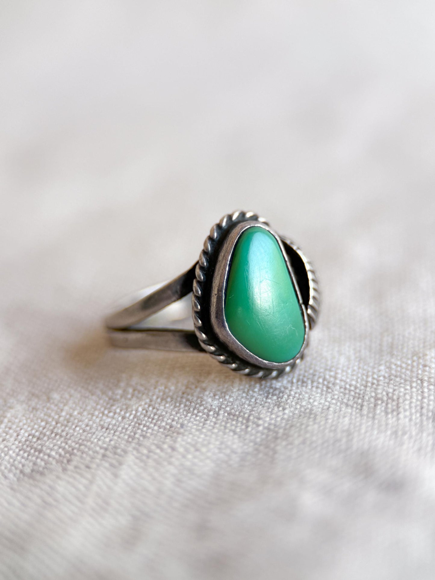 Sterling Silver Turquoise Ring, Native American Boho Statement Ring, Vintage Artisan Southwestern Jewelry - @JewelryonRepeat