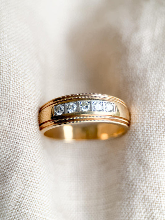 Vintage 1960s 14k Gold Diamond Ring - Antique Heirloom Jewelry for Engagement or Anniversary
