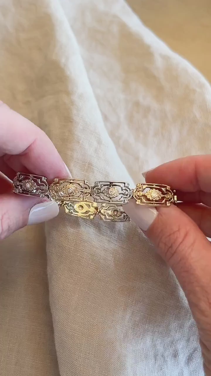 Vintage Diamond Bracelet in 14k Gold