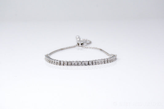 Vintage Diamond Bracelet in Sterling Silver, Vintage Jewelry from the 1990s - Timeless, Sustainable, @JewelryOnRepeat