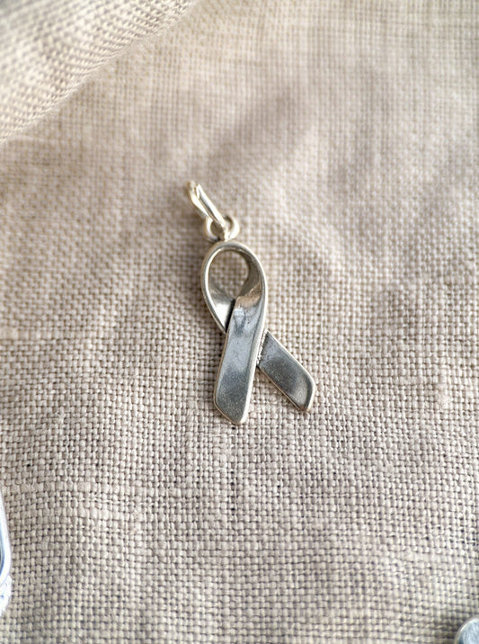 Awareness Ribbon Charm in Sterling Silver