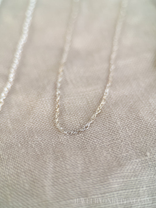 Rope Twist Chain in 925 Sterling Silver for Pendants and Charms - Timeless, Sustainable, @JewelryOnRepeat