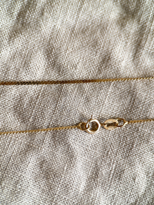 Vintage 18" Serpentine Chain in 14k Gold with Spring Ring Clasp - Timeless, Sustainable, @JewelryOnRepeat