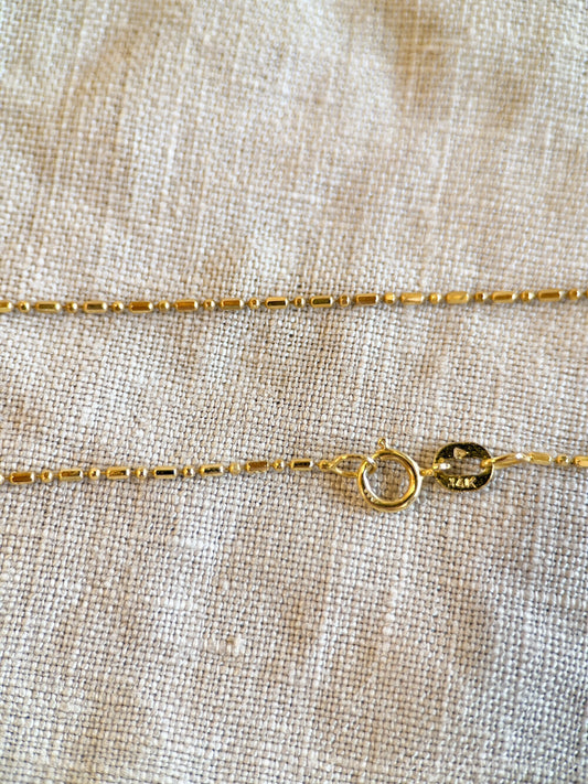 Vintage 20" Fancy Bead Chain in 14k Gold with Spring Ring Clasp - Timeless, Sustainable, @JewelryOnRepeat