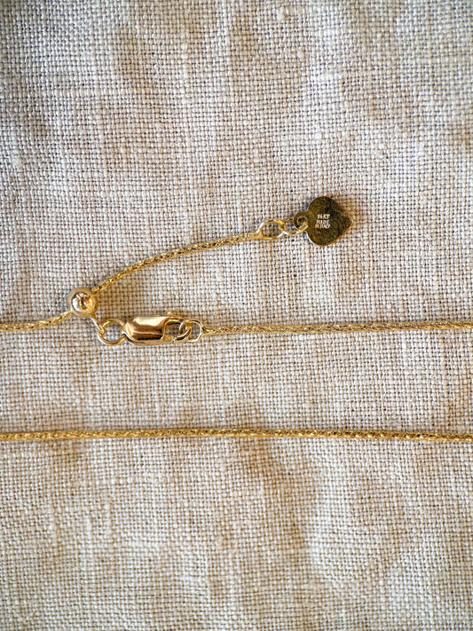 Vintage Adjustable Length Round Chain in 14k Gold with Lobster Clasp - Timeless, Sustainable, @JewelryOnRepeat