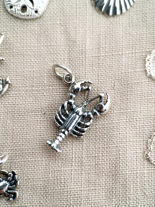 Lobster Pendant in Solid Sterling Silver, Sea Animal Themed Fine Jewelry Charms - Timeless, Sustainable, @JewelryOnRepeat