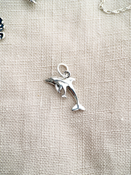 Dolphin Pendant in Solid Sterling Silver, Ocean Animal Themed Fine Jewelry Charms - Timeless, Sustainable, @JewelryOnRepeat
